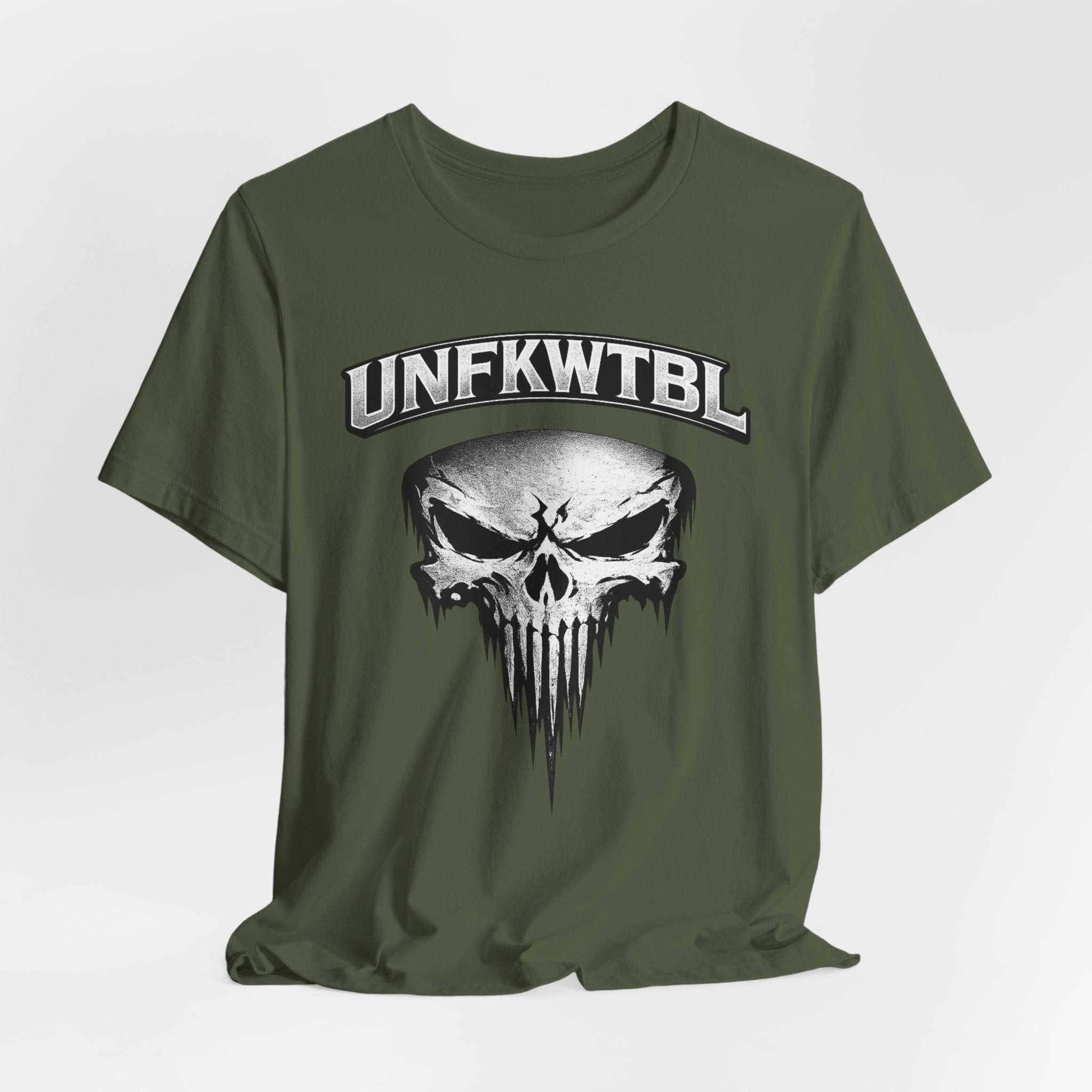 Skull Graphic T-Shirt - UNFKWTBL Gothic Drip Logo Tee