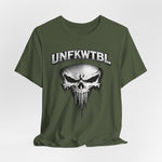 Skull Graphic T-Shirt - UNFKWTBL Gothic Drip Logo Tee