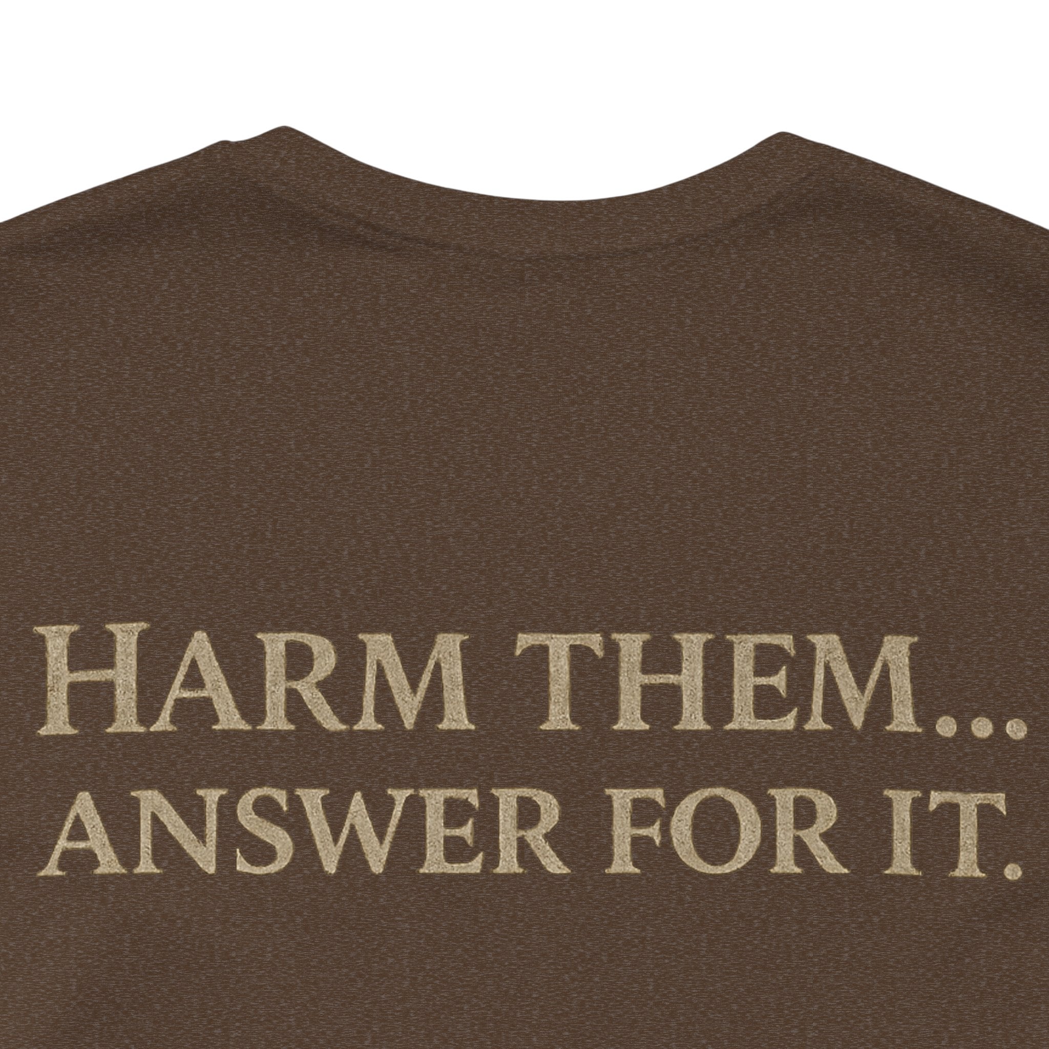 Protect the Innocent Skull Tee — "Harm Them... Answer For It." Statement T-Shirt