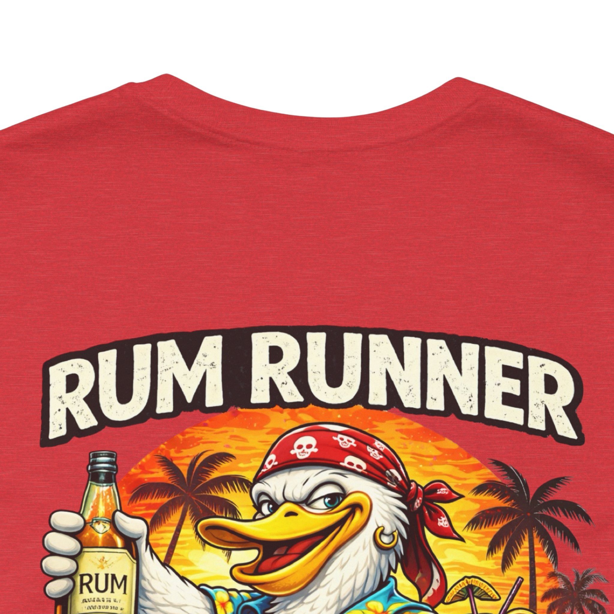 Rum Runner Beach Club T-Shirt - Tropical Duck Boat Graphic Tee
