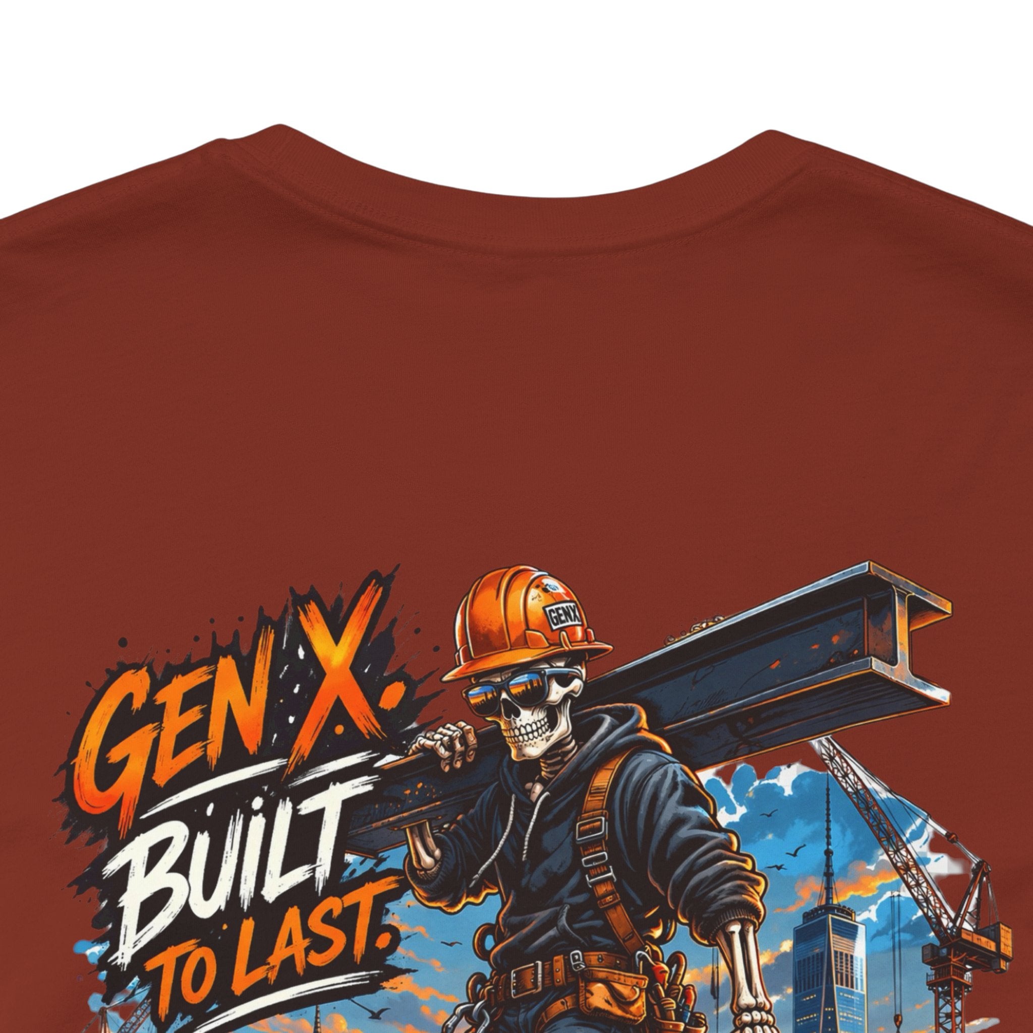 Construction Worker T‑Shirt - "Gen X Built to Last" Vintage Trades Tee