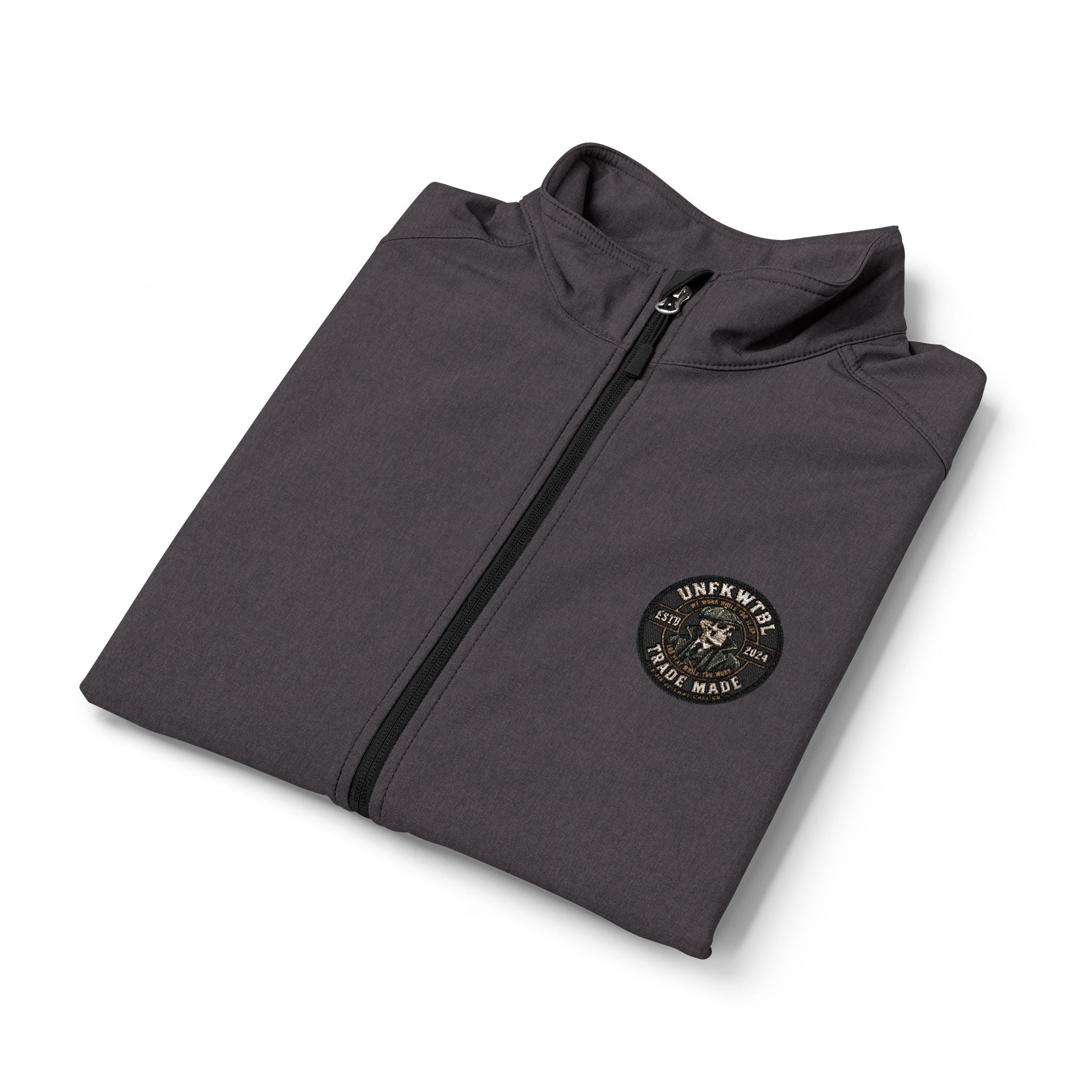 Embroidered 'Peaky Blinder' Skeleton Floral Crest Soft Shell Vest