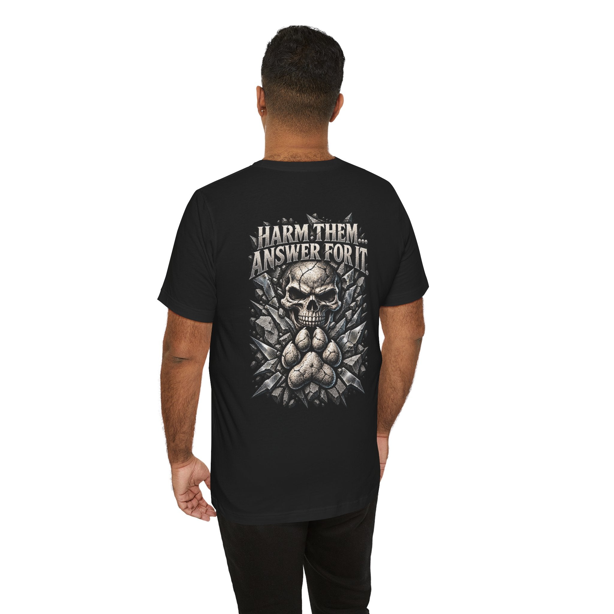 Protect the Innocent Skull Tee — "Harm Them... Answer For It." Statement T-Shirt