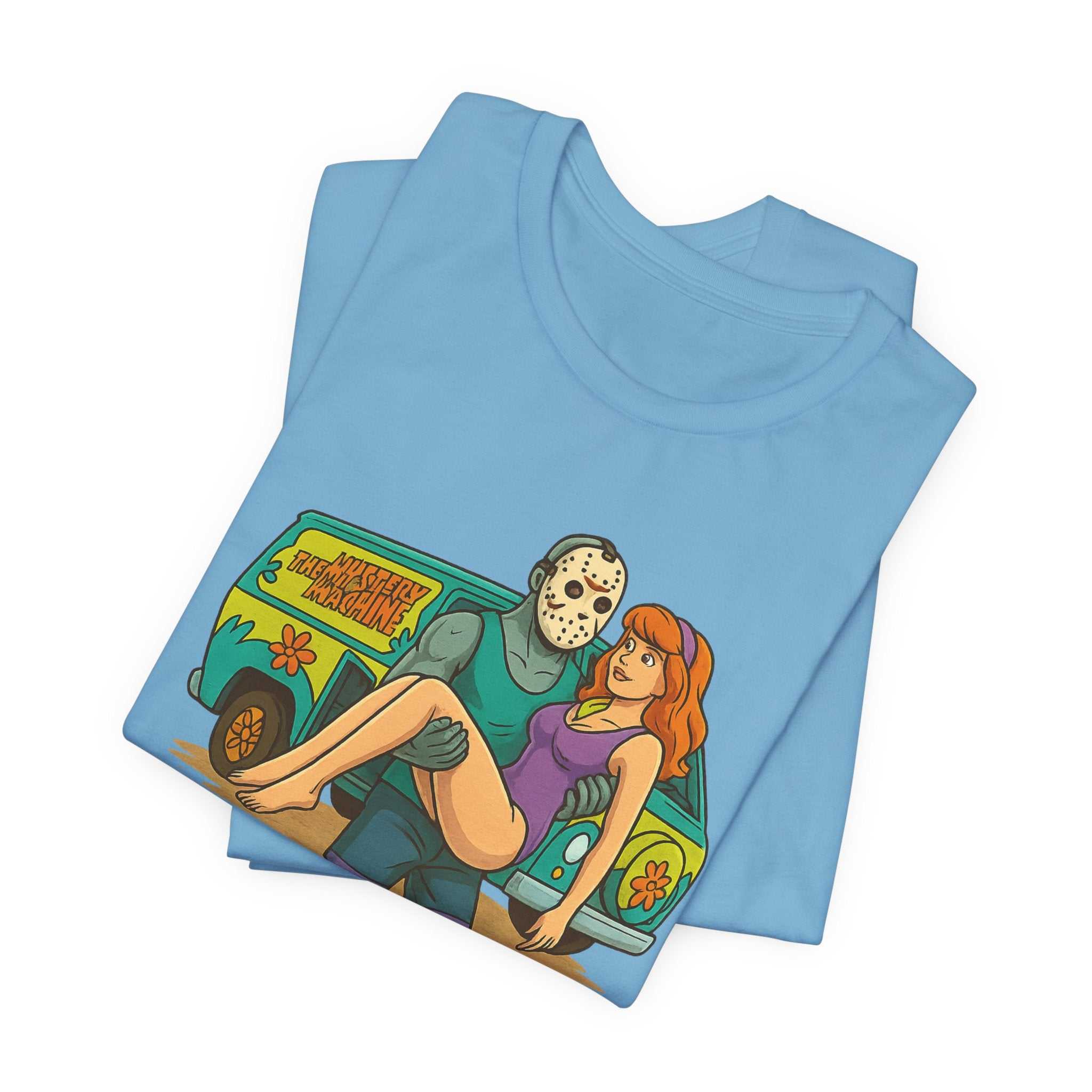 Horror Mashup Tee — 'No Give Backs' Jason & Daphne Retro Graphic T-Shirt