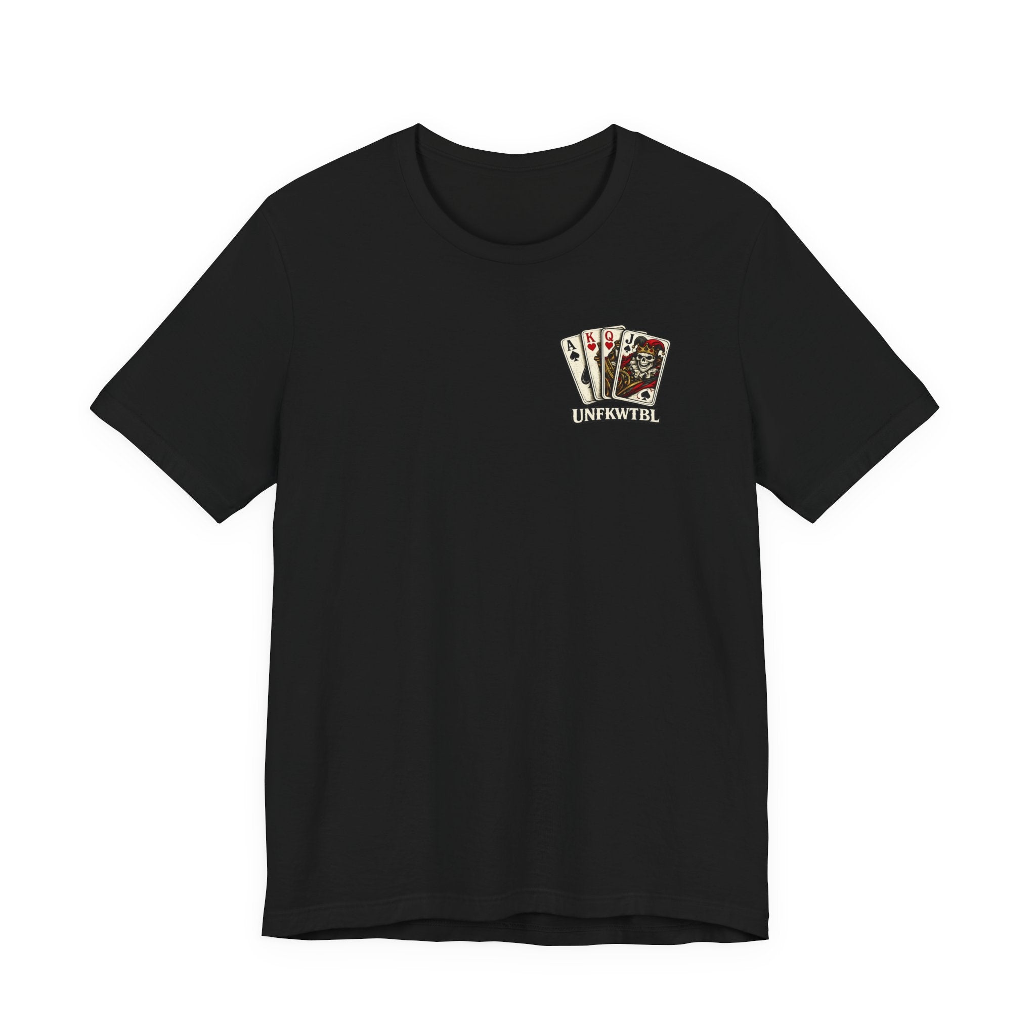 Queen of the House Poker T‑Shirt — Day of the Dead Card Skull Tee