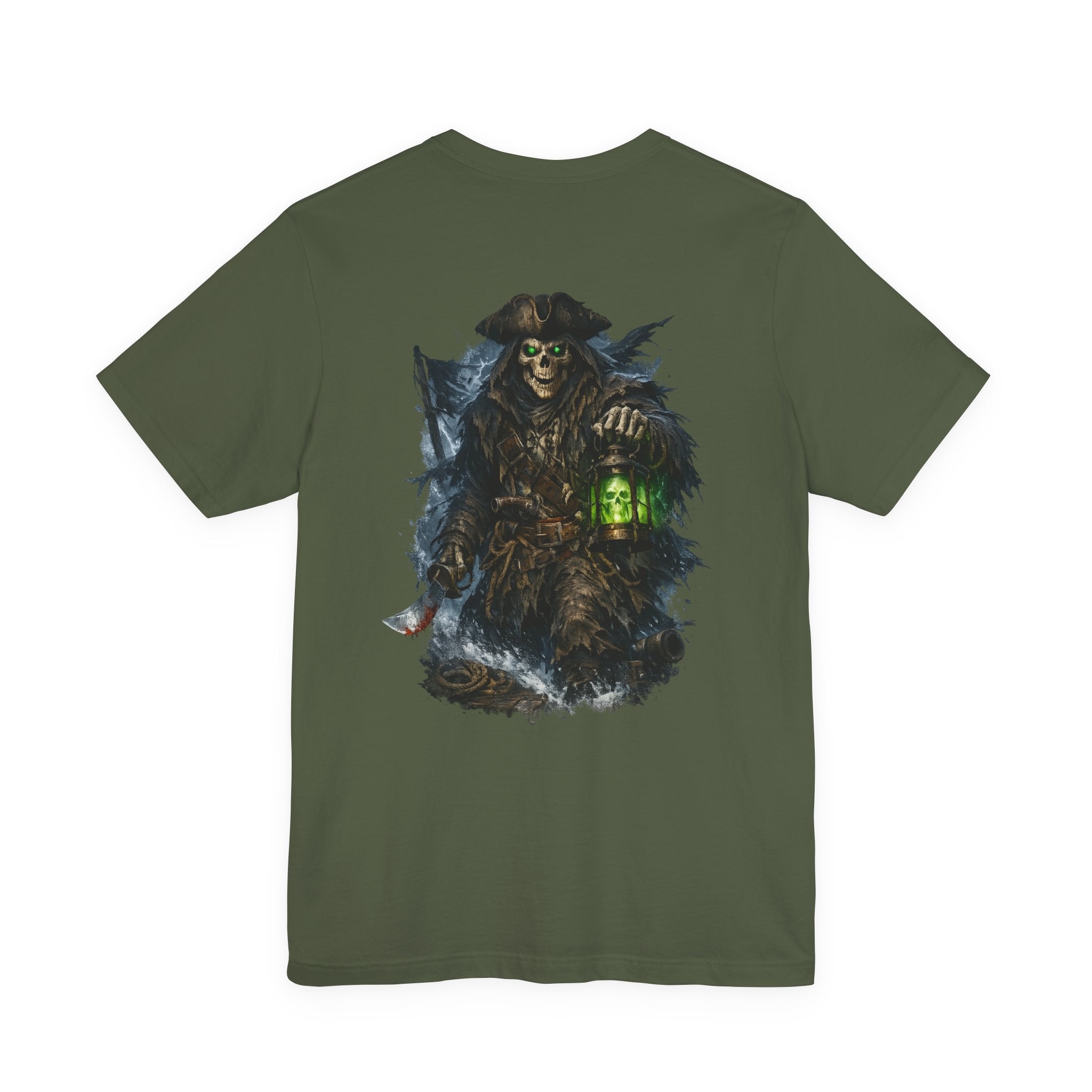 Grim Lantern Skull Tee — Gothic Horror Graphic T-Shirt