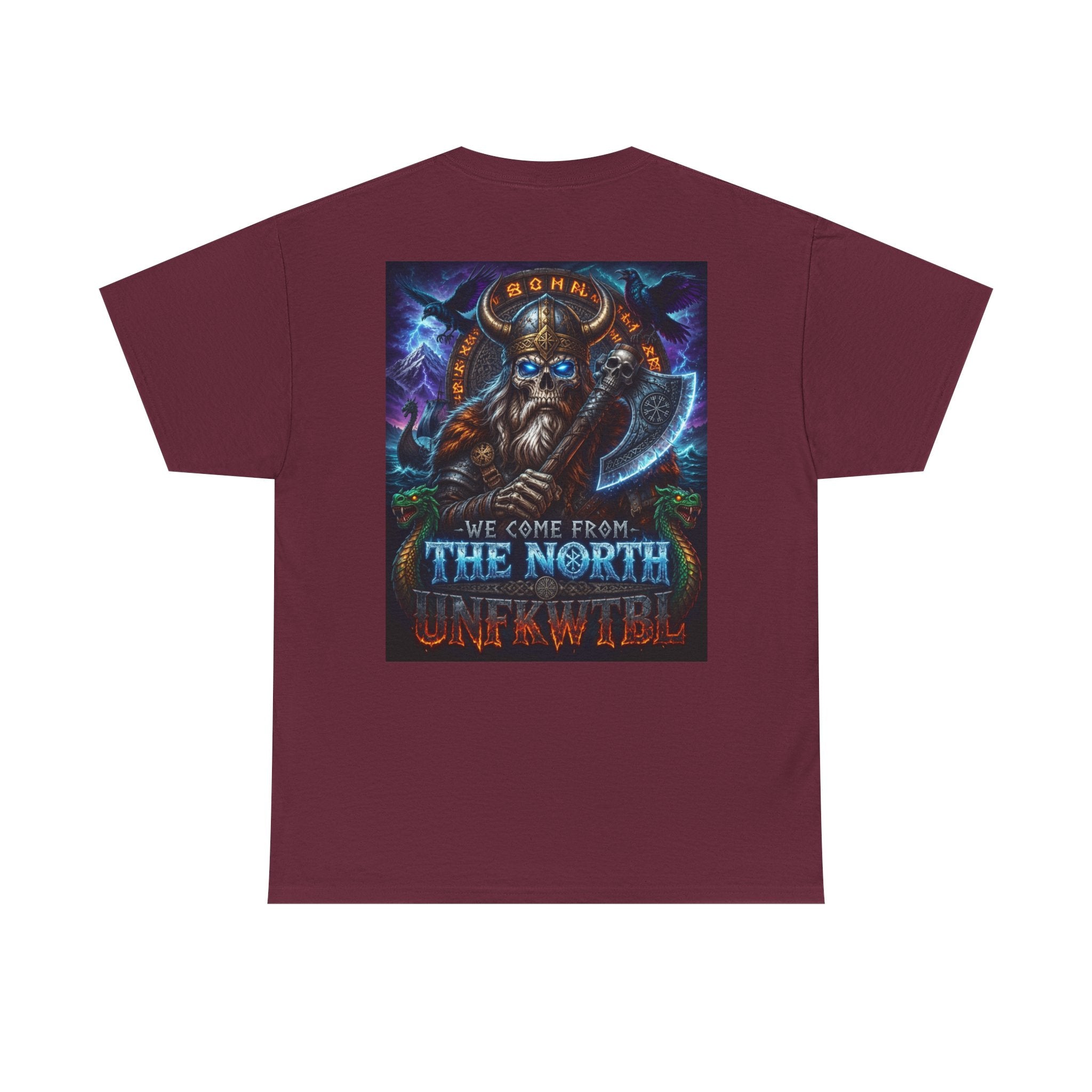 Viking Axe T-Shirt — "We Come From The North, Unafraid" Heavy Cotton Tee
