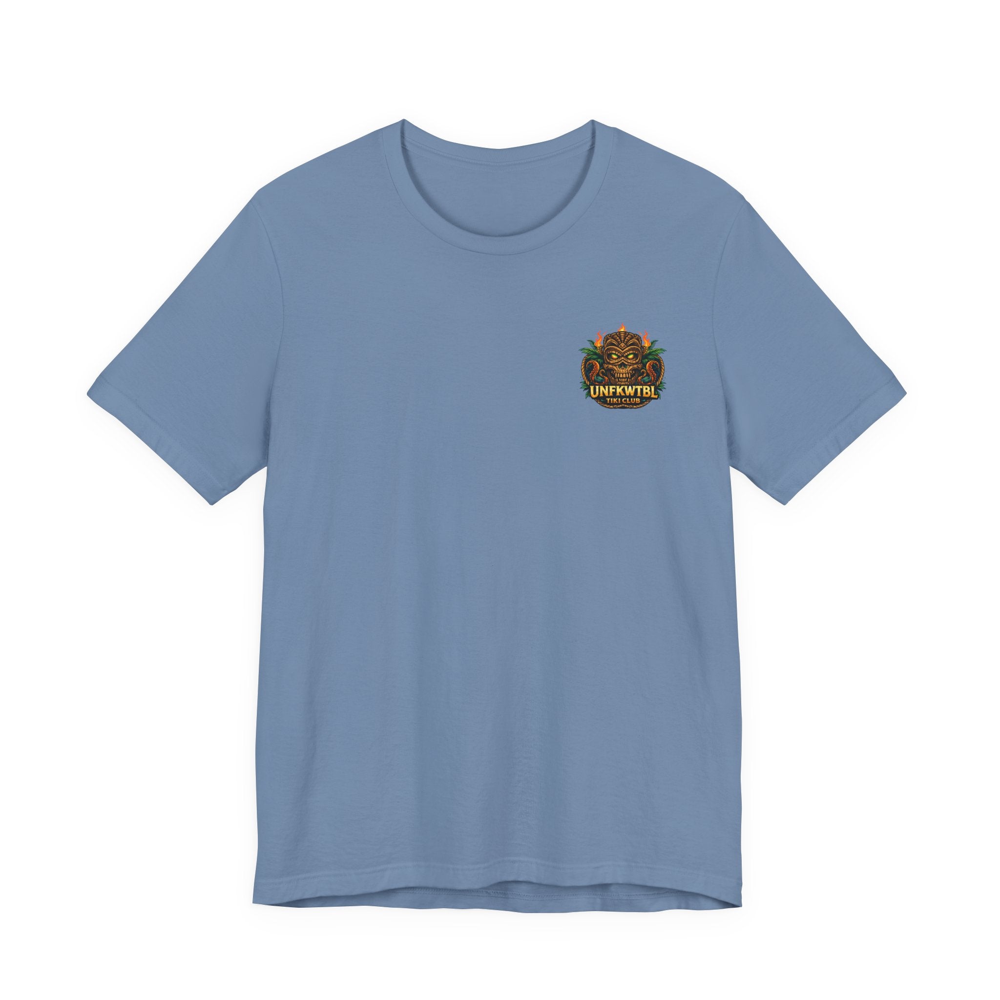 Tiki Mermaid T‑Shirt — Fiery Ocean Tattoo Style Graphic Tee