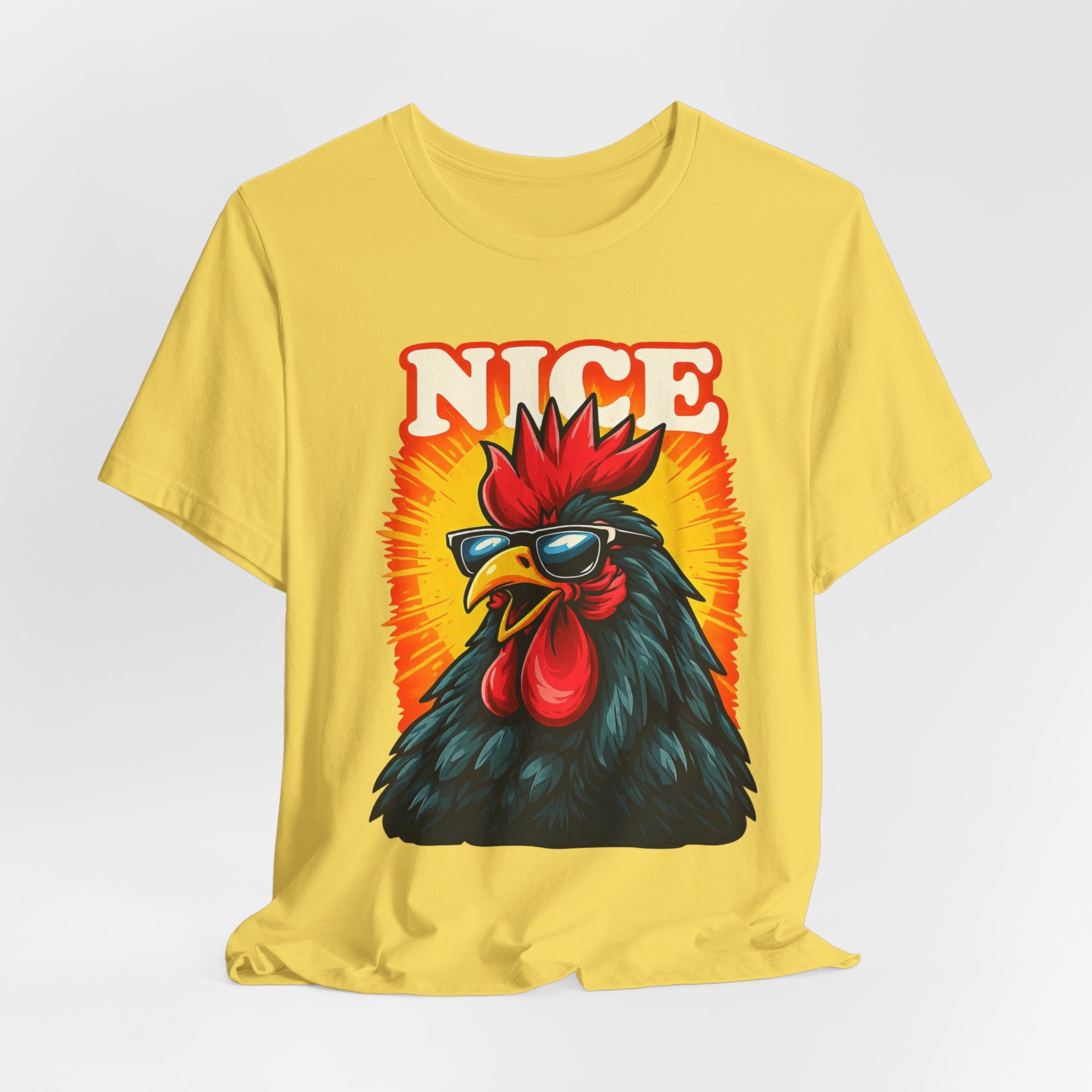 Nice Rooster T-Shirt — Cool Sunglasses Chicken Graphic Tee
