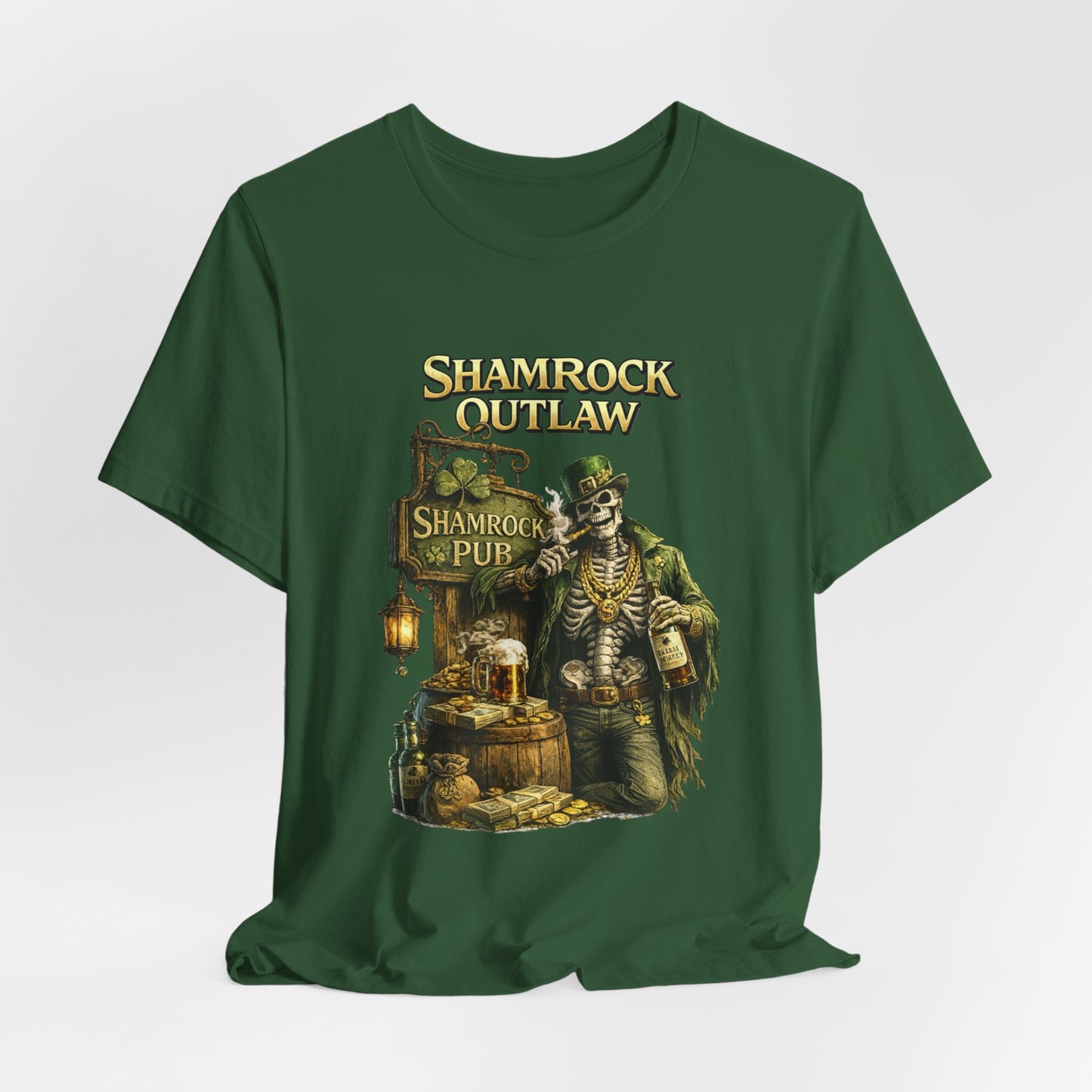 Shamrock Outlaw Tee — Vintage Irish Pub St. Patrick’s Day T‑Shirt