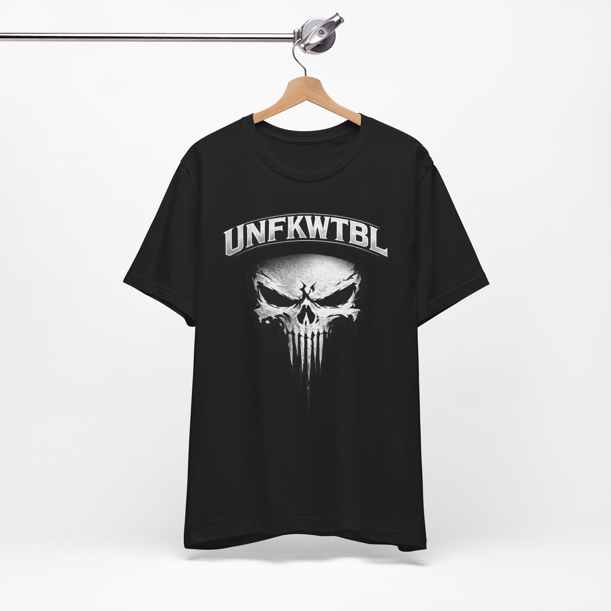 Skull Graphic T-Shirt - UNFKWTBL Gothic Drip Logo Tee