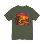 Skull Desert Sunset Tee — Western Bull Skull Graphic T-Shirt