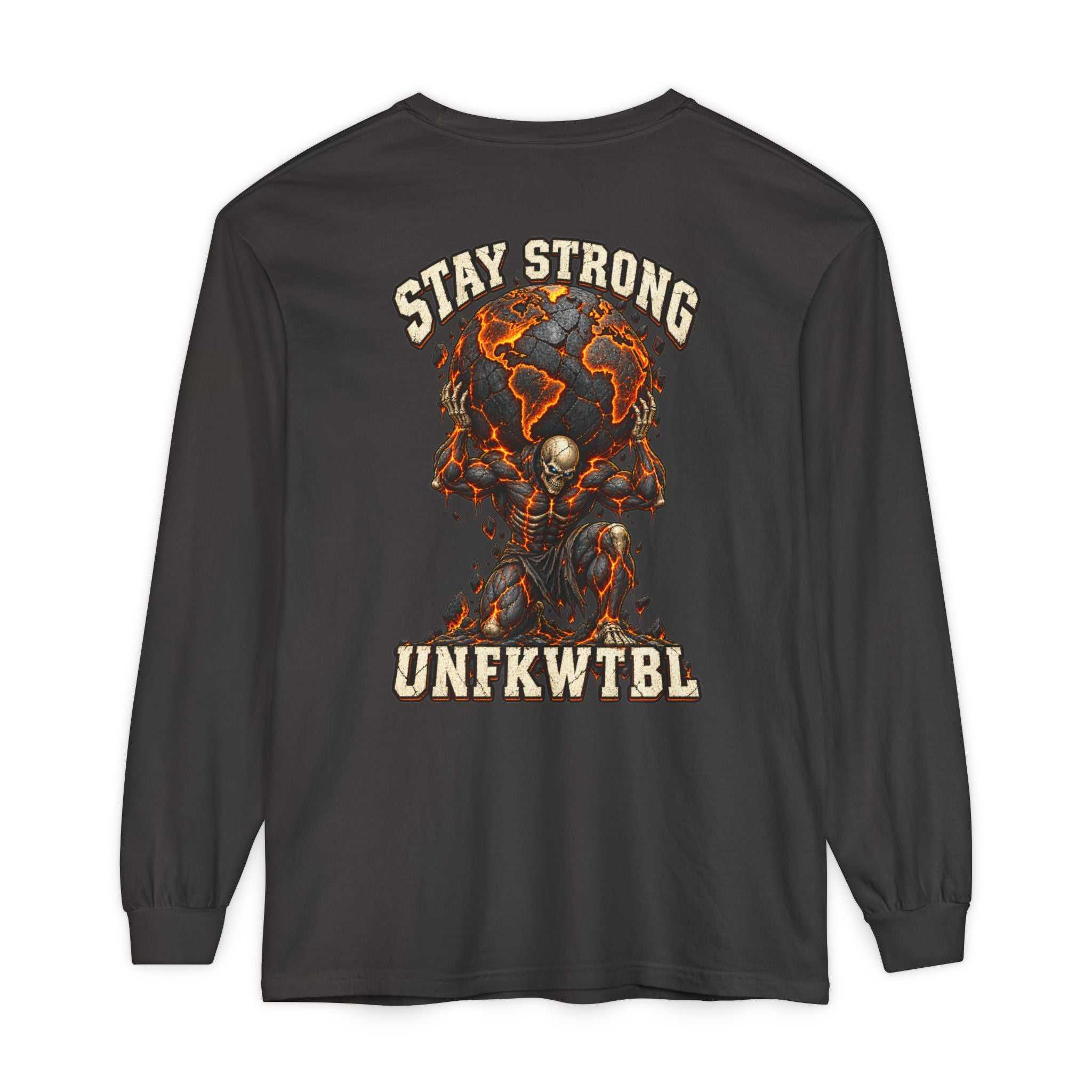 Stay Strong Atlas Skull Long Sleeve Tee