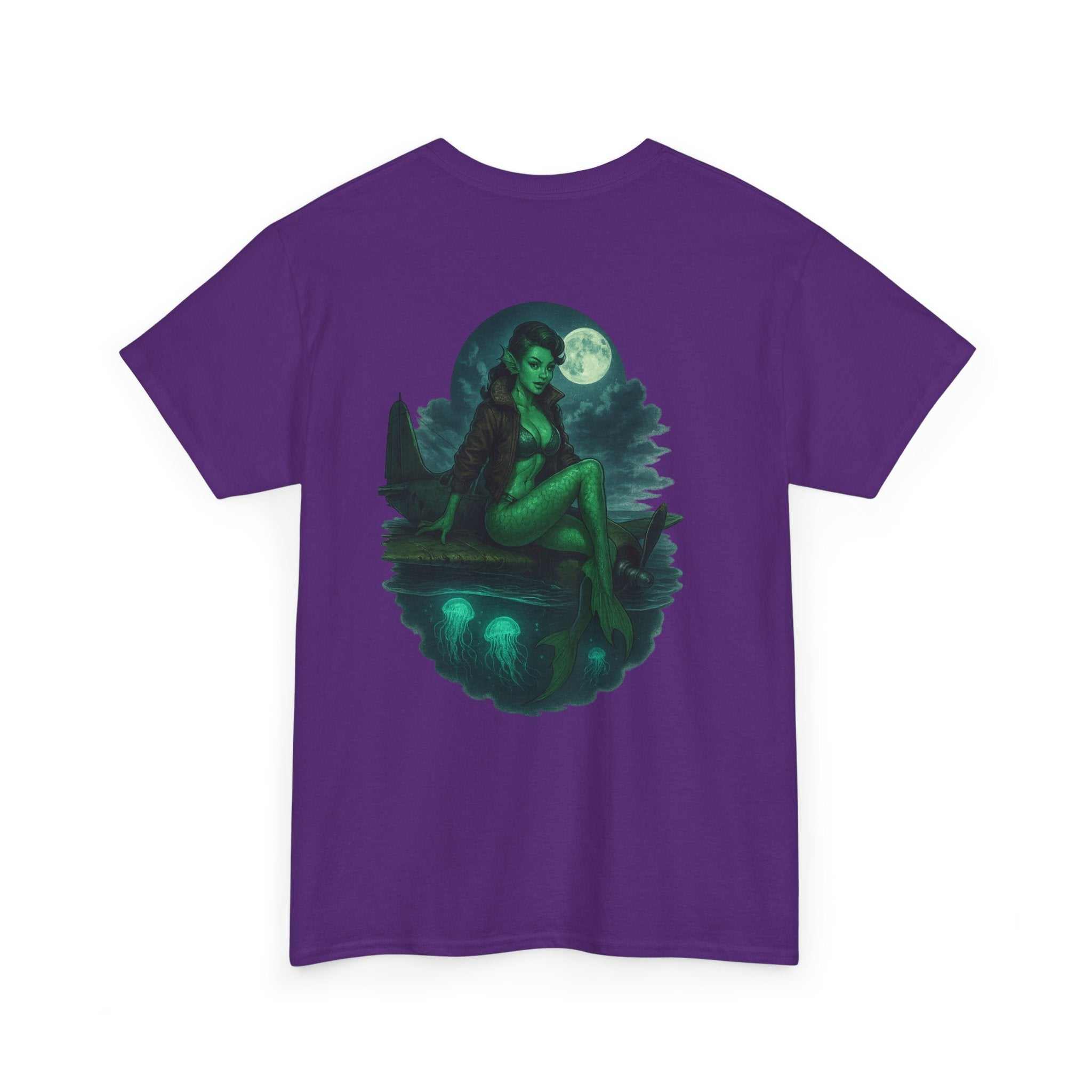 1950s pinup style vintage sea creature graphic unisex cotton t-shirt