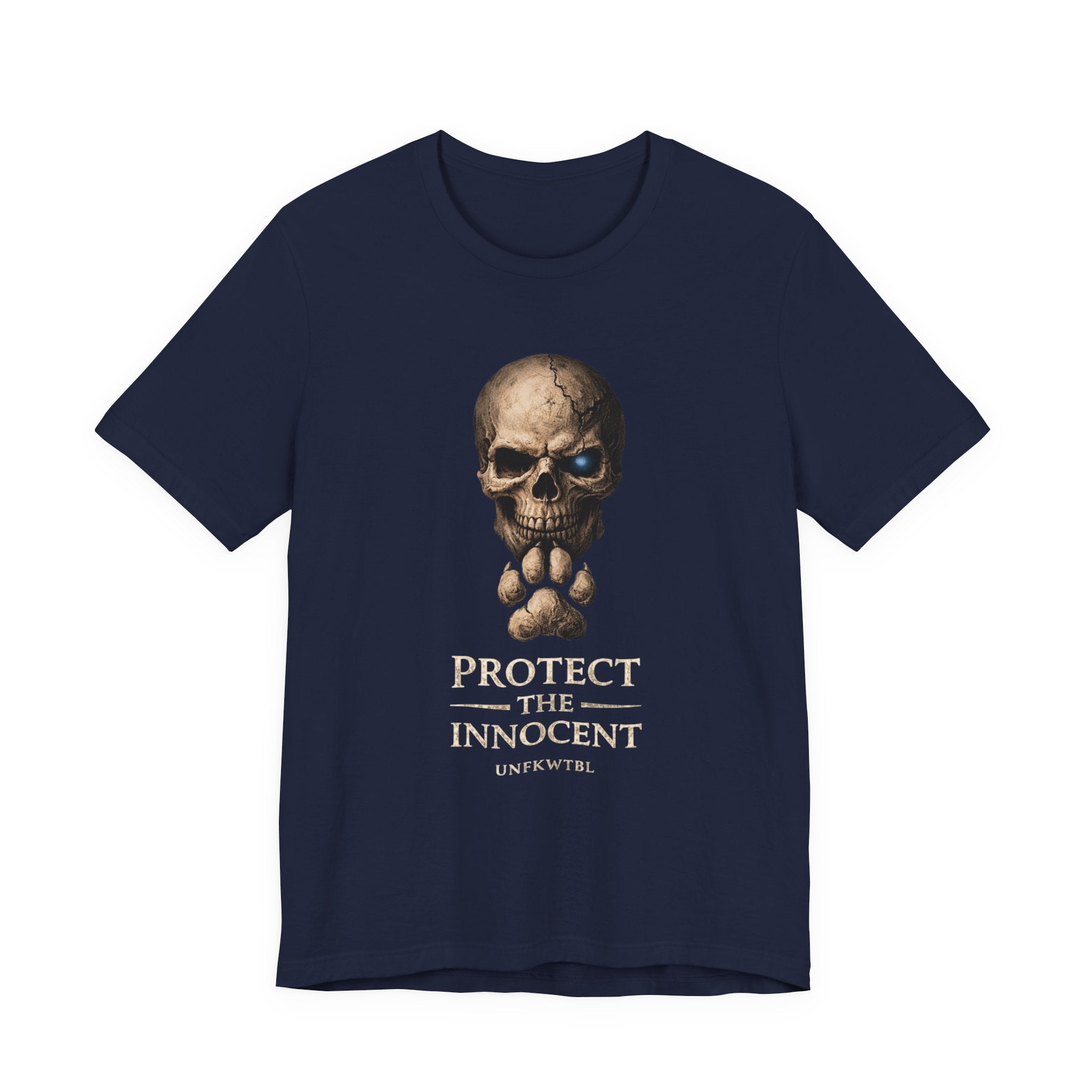 Protect the Innocent Skull Tee — "Harm Them... Answer For It." Statement T-Shirt