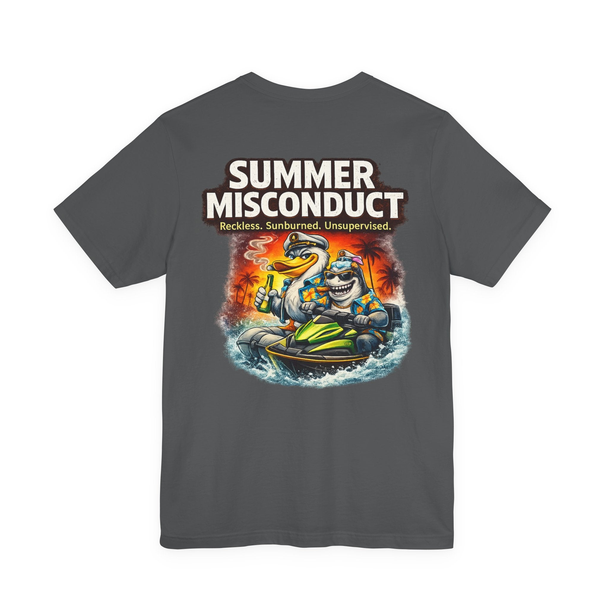 Summer Misconduct Jet Ski T‑Shirt — Reckless Sunburned Unsupervised Beach Tee
