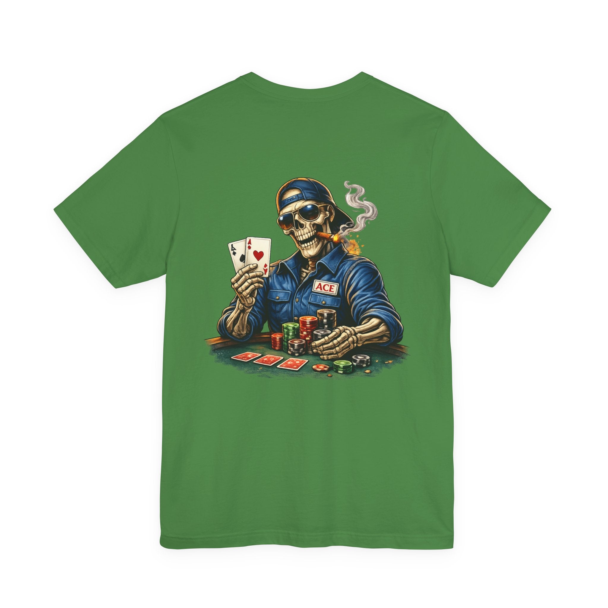 Poker Skeleton Tee — 'Ace' Skull Gambler Graphic T-Shirt
