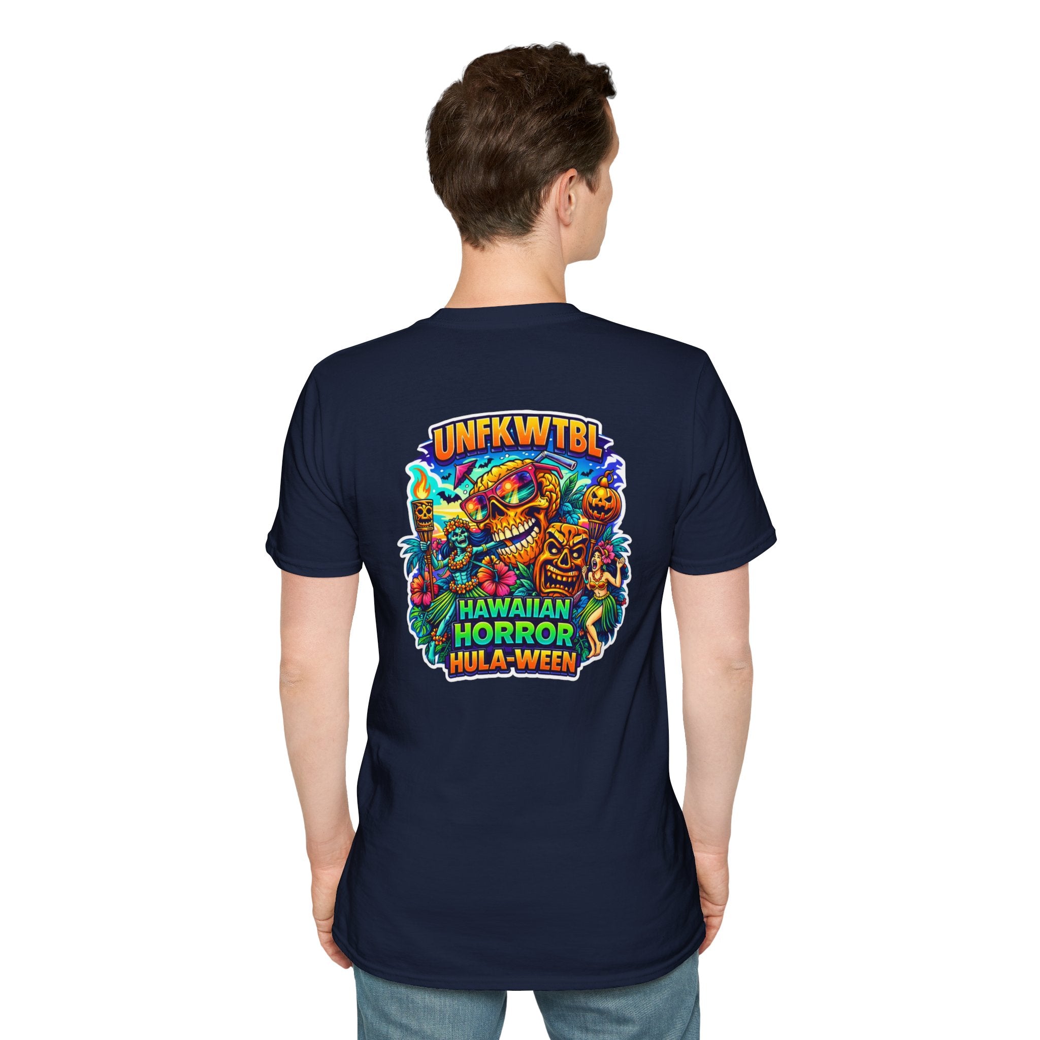 Hawaiian Horror Hula-ween T-Shirt — Tropical Tiki Halloween Tee