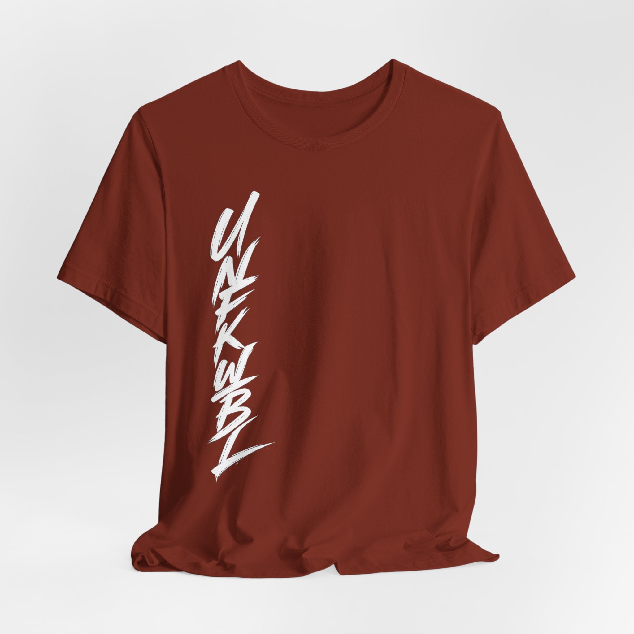 Vertical Script Graphic Tee — 'UNFKWB?' Streetwear T‑Shirt