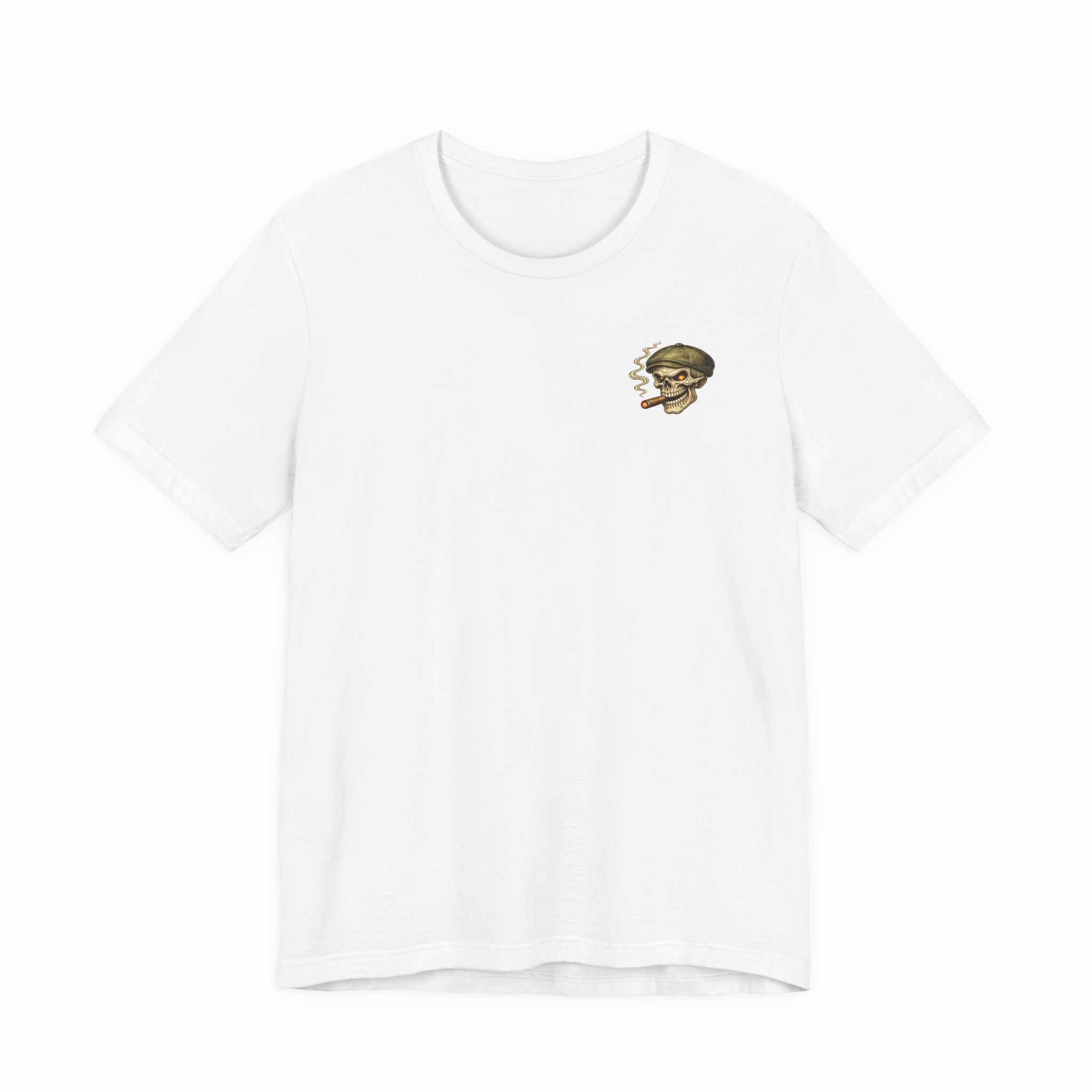 Still Standing Skull Tee — Vintage Military Skull Smoking Cigar T-Shirt