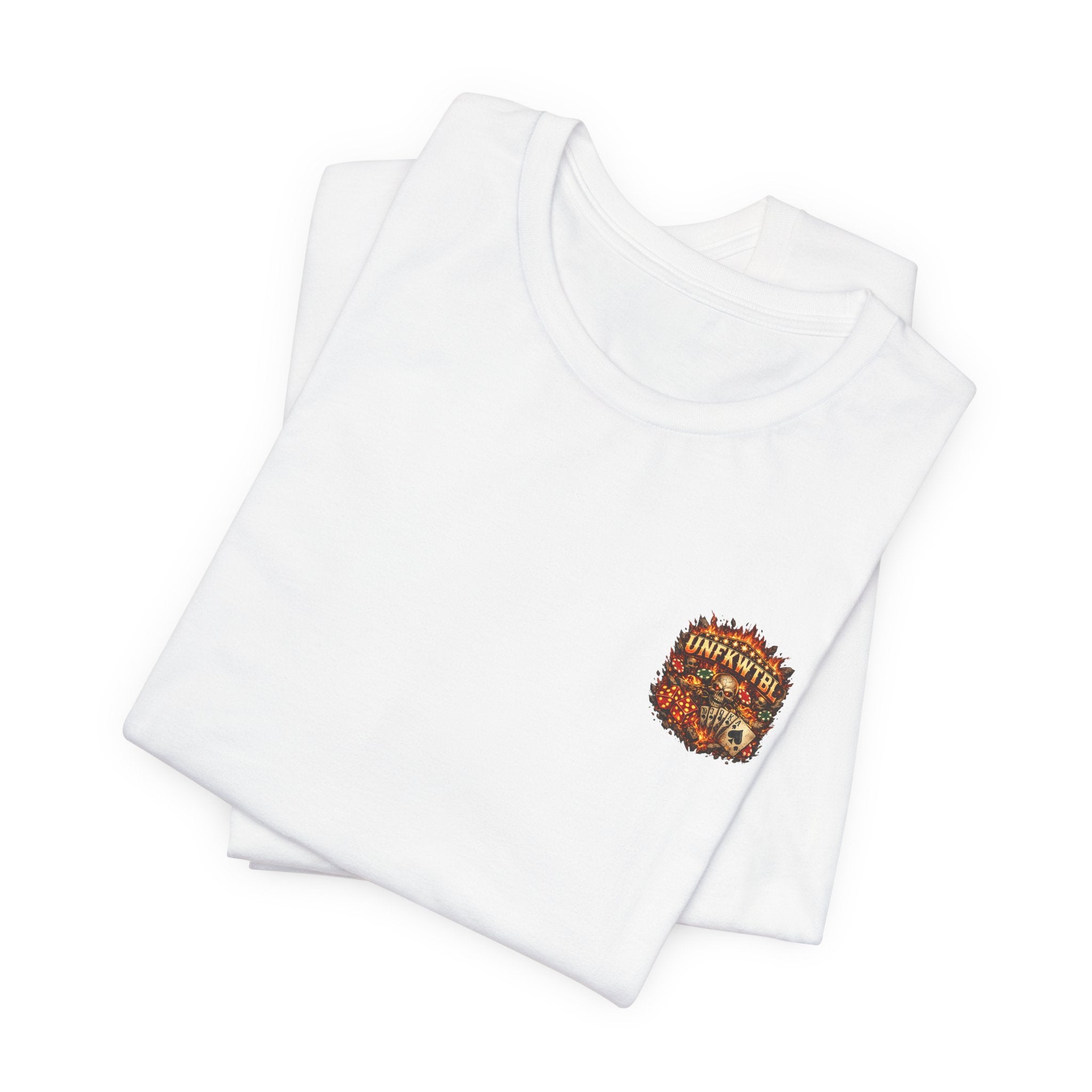 Devil Poker Tee — Fiery Demon Back Graphic T-Shirt