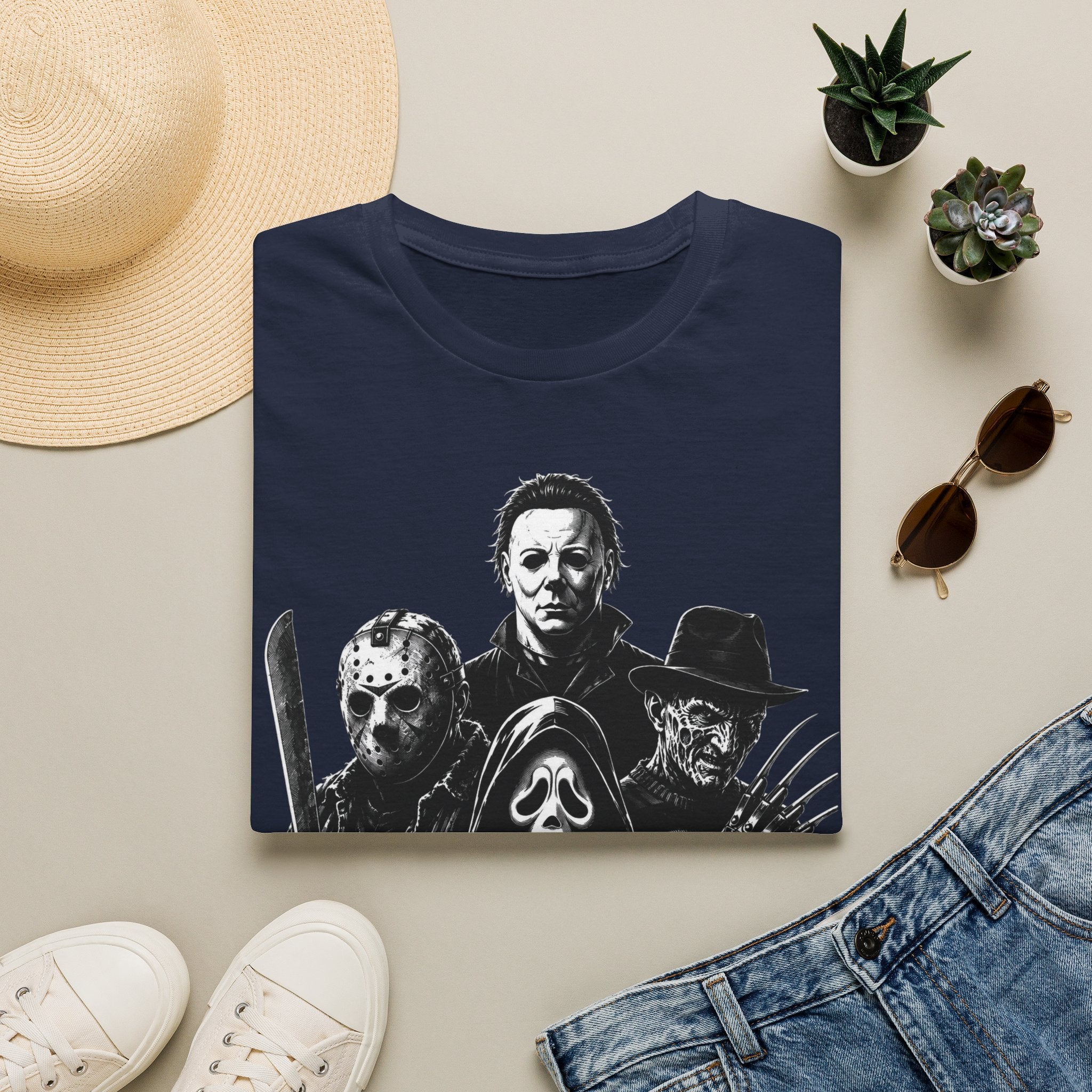 Horror Icons T-Shirt — Michael Myers, Jason, Freddy & Ghostface Graphic Tee