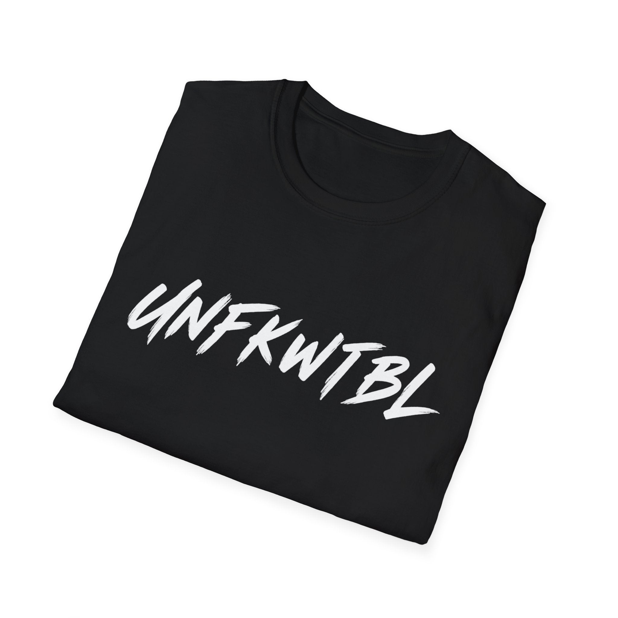 Unfkwtbl Graphic T‑Shirt — Bold White Script Tee