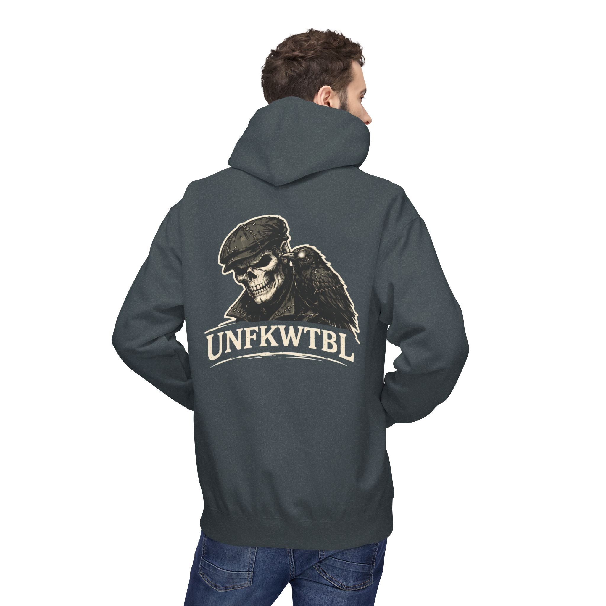 Skull & Raven "UNFKWTBL" Hoodie — Gothic Streetwear Pullover
