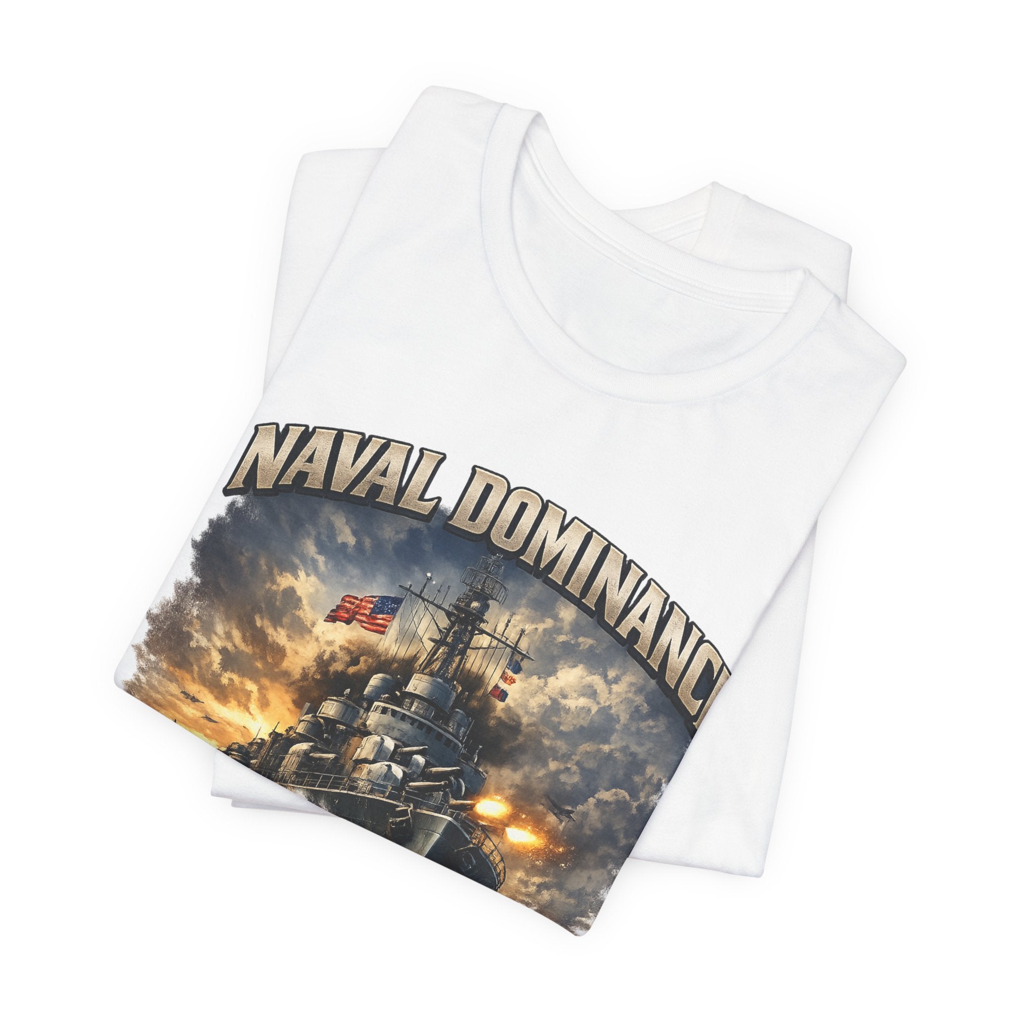 Naval Dominance Battleship Tee — 'UNFKWTBL' Military Navy Shirt