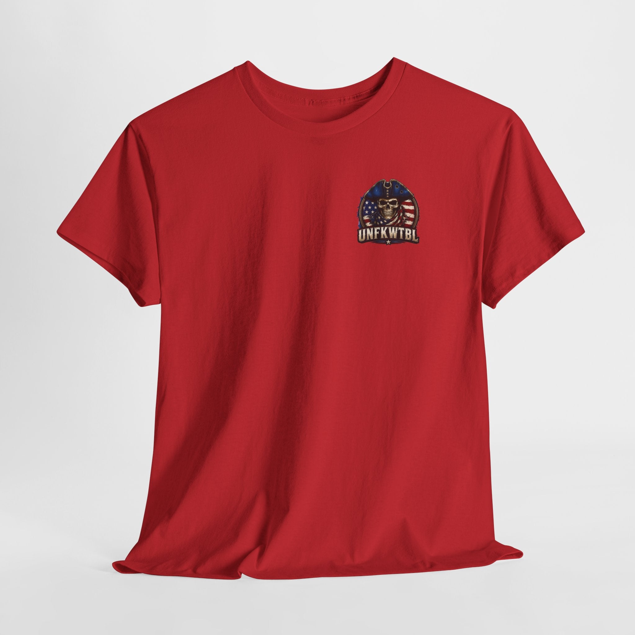 Patriotic Skull Tee — "UNFKWTBL" Americana Graphic T‑Shirt