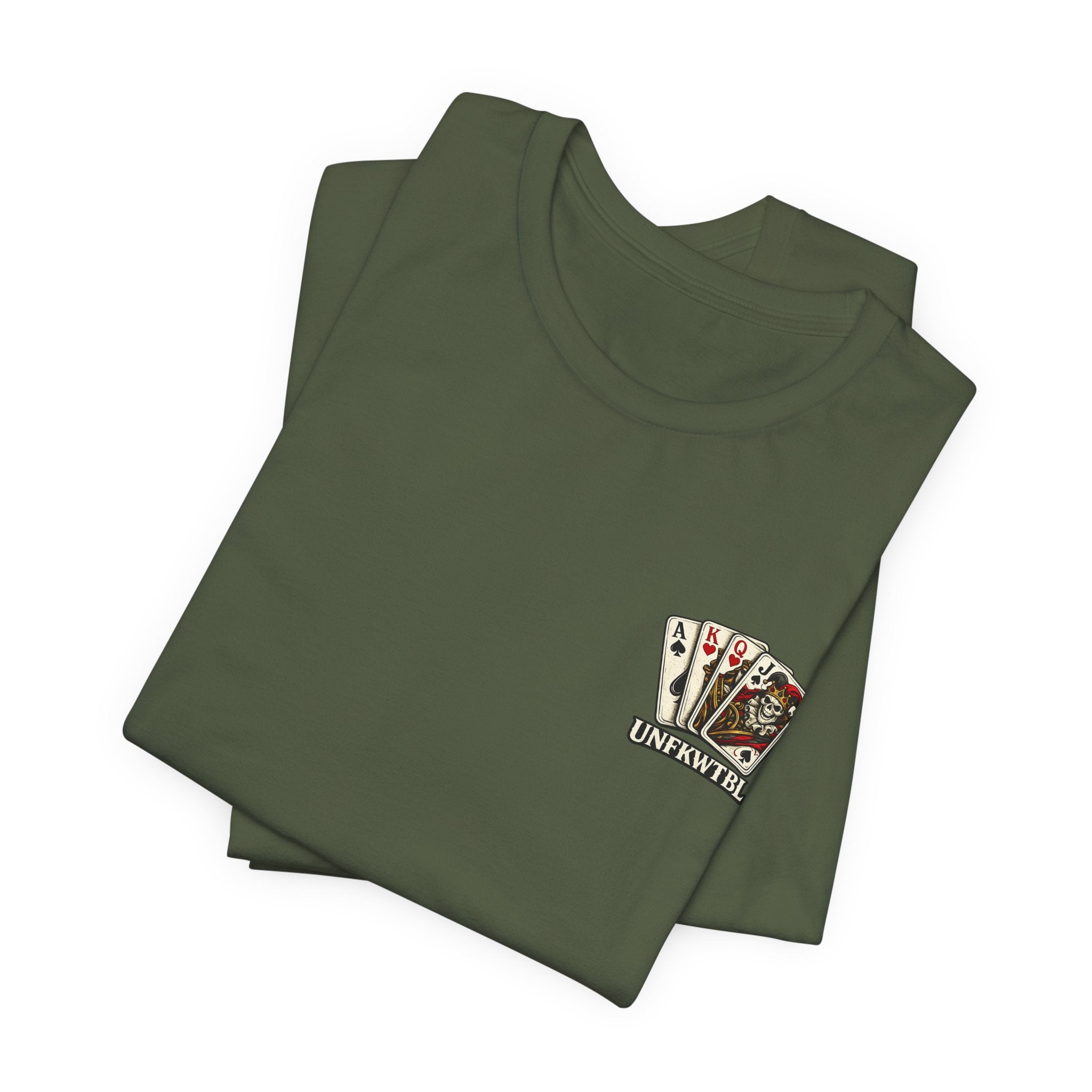 Play Dirty Win Everything Graphic Tee — Poker Skull Pinup T-Shirt