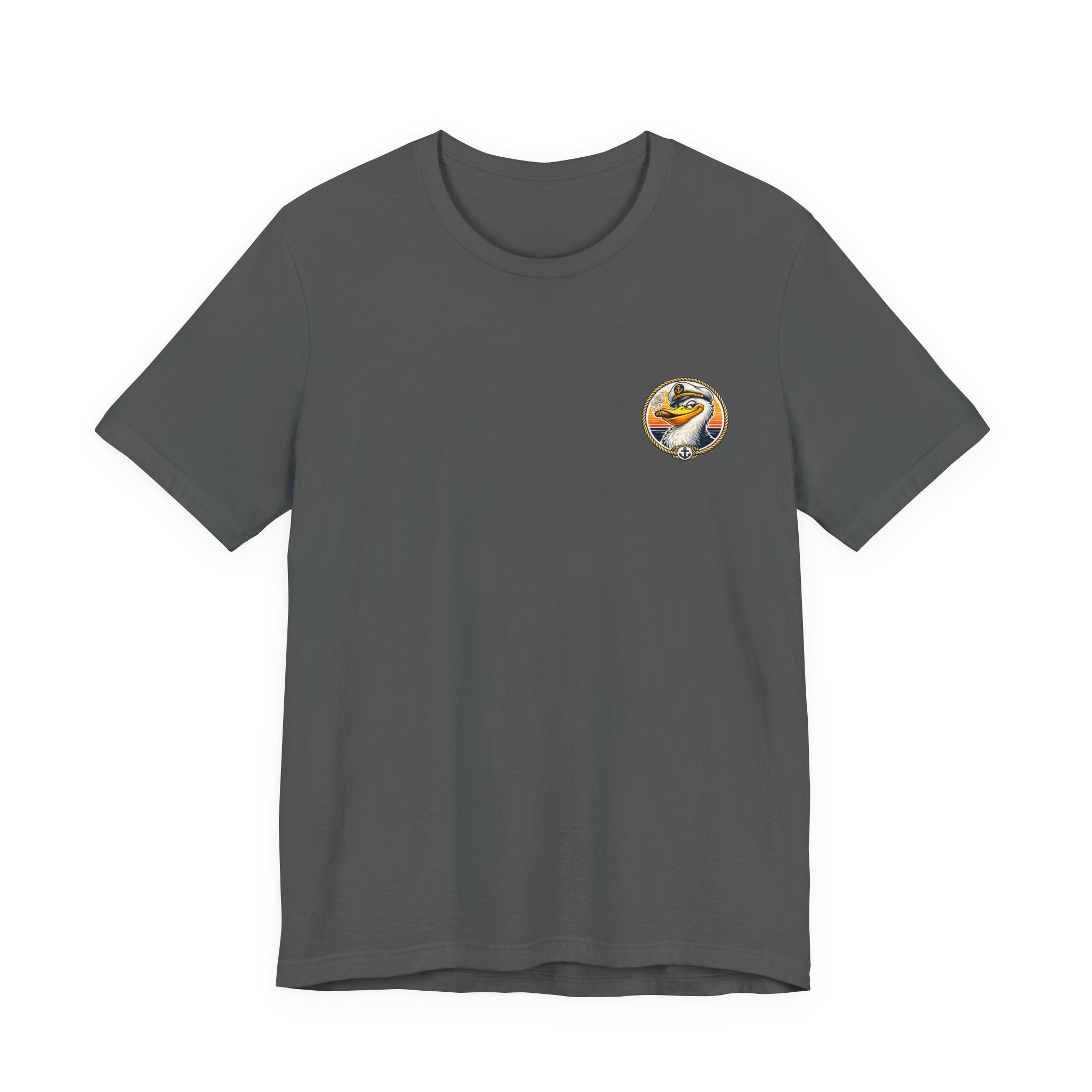 Duck Captain Graphic Tee — Sailor Duck Drinking Rum Retro Beach Shirt