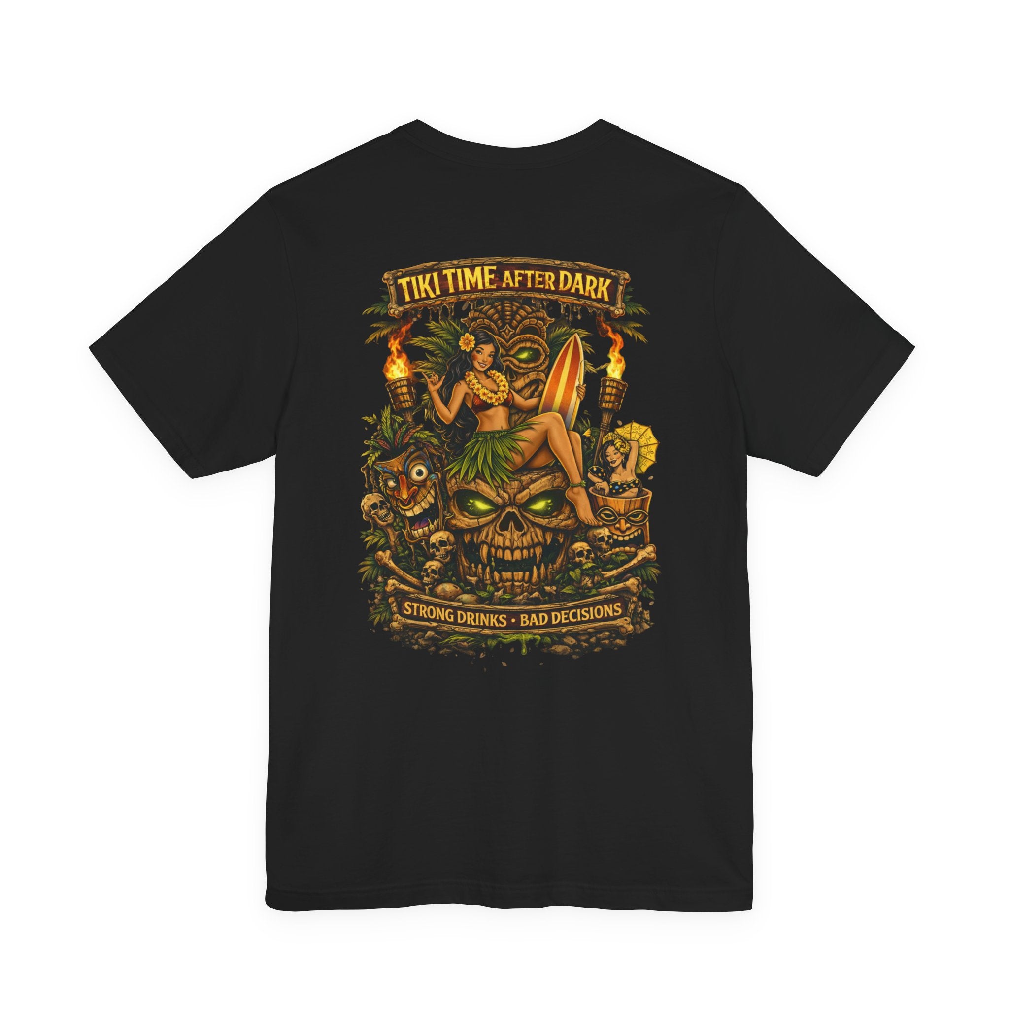 Tiki Time After Dark Tee — Vintage Tropical Bar Graphic T-Shirt