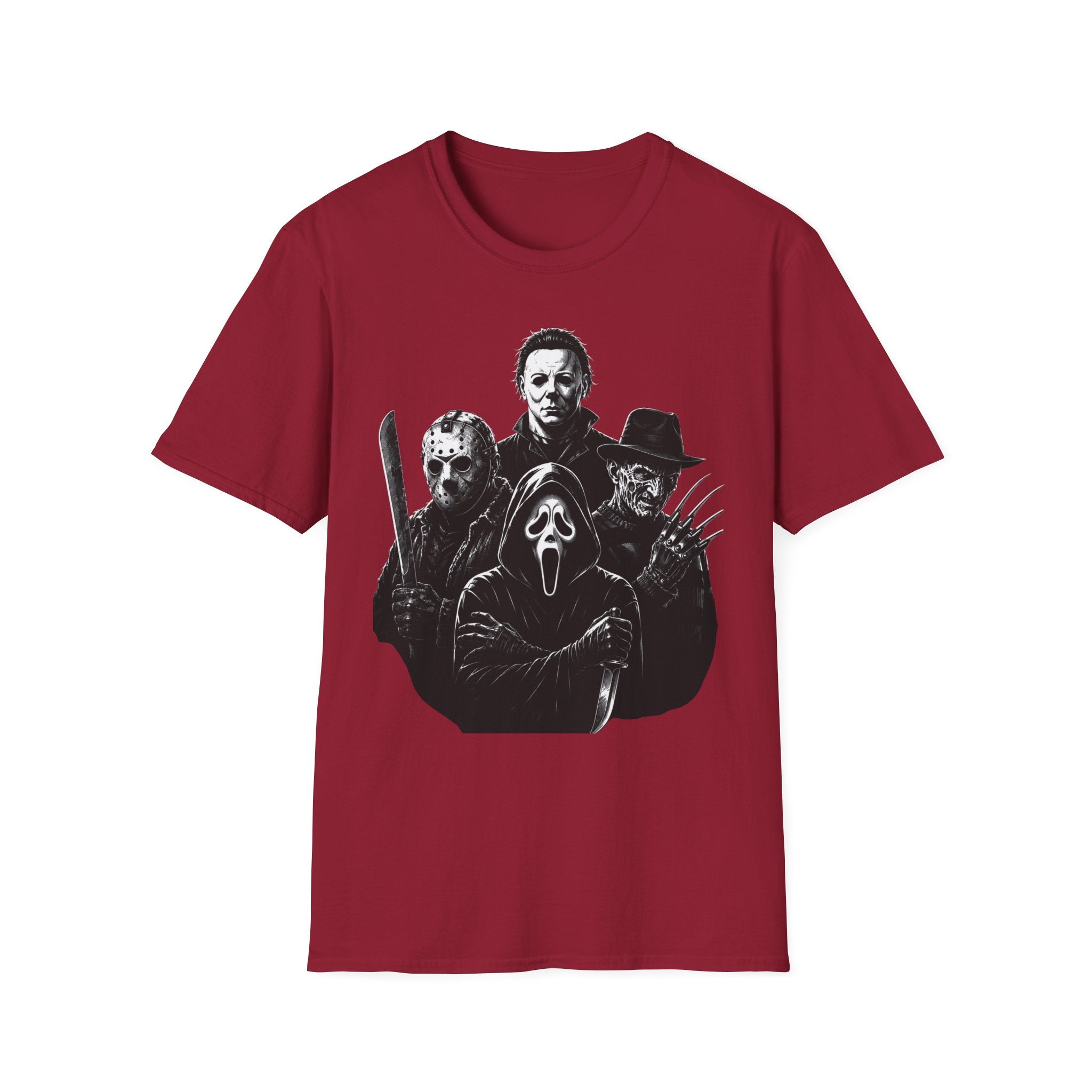 Horror Icons T-Shirt — Michael Myers, Jason, Freddy & Ghostface Graphic Tee