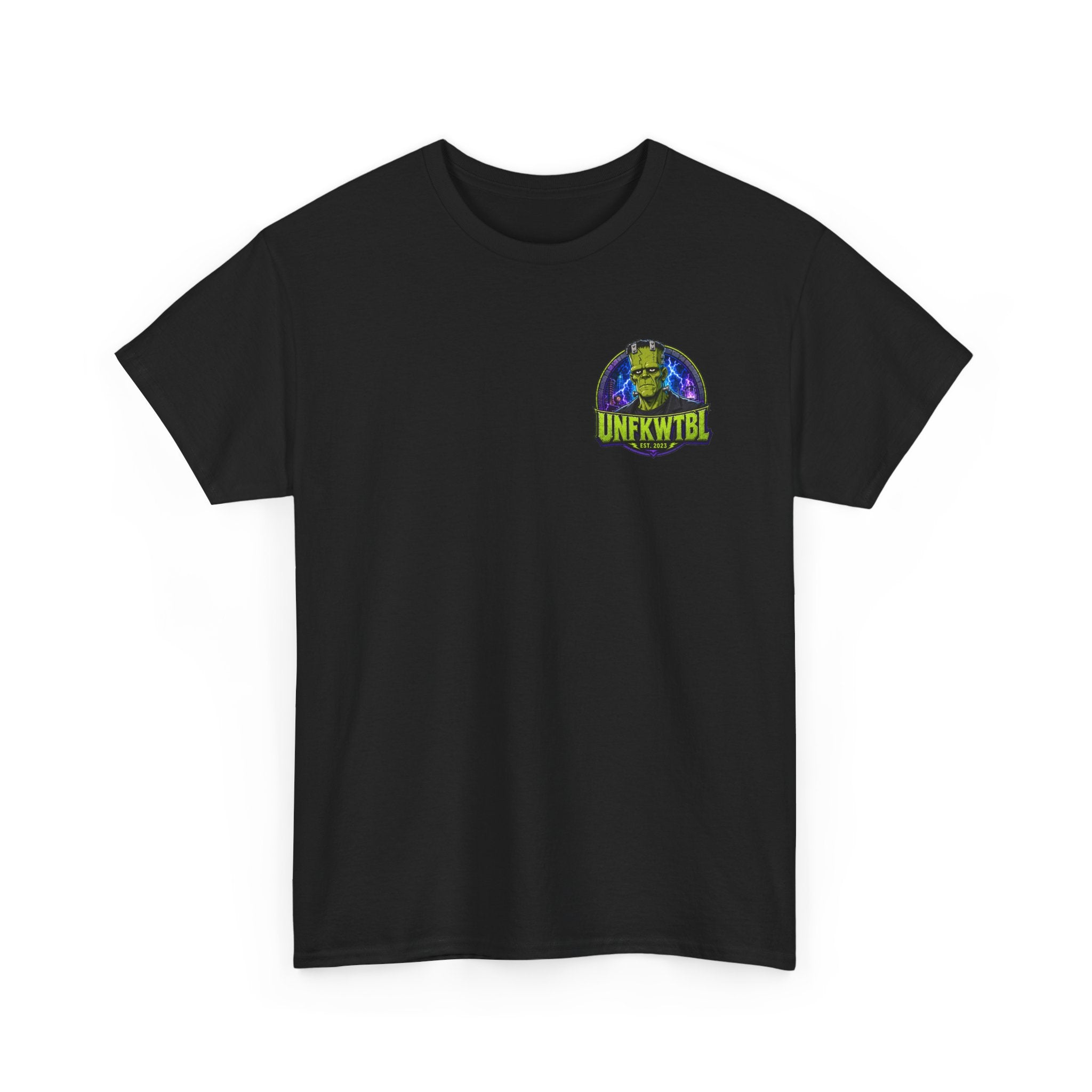 Frankenstein Lab Graphic Tee — "UNFKWTBL" Horror Sci‑Fi T-Shirt