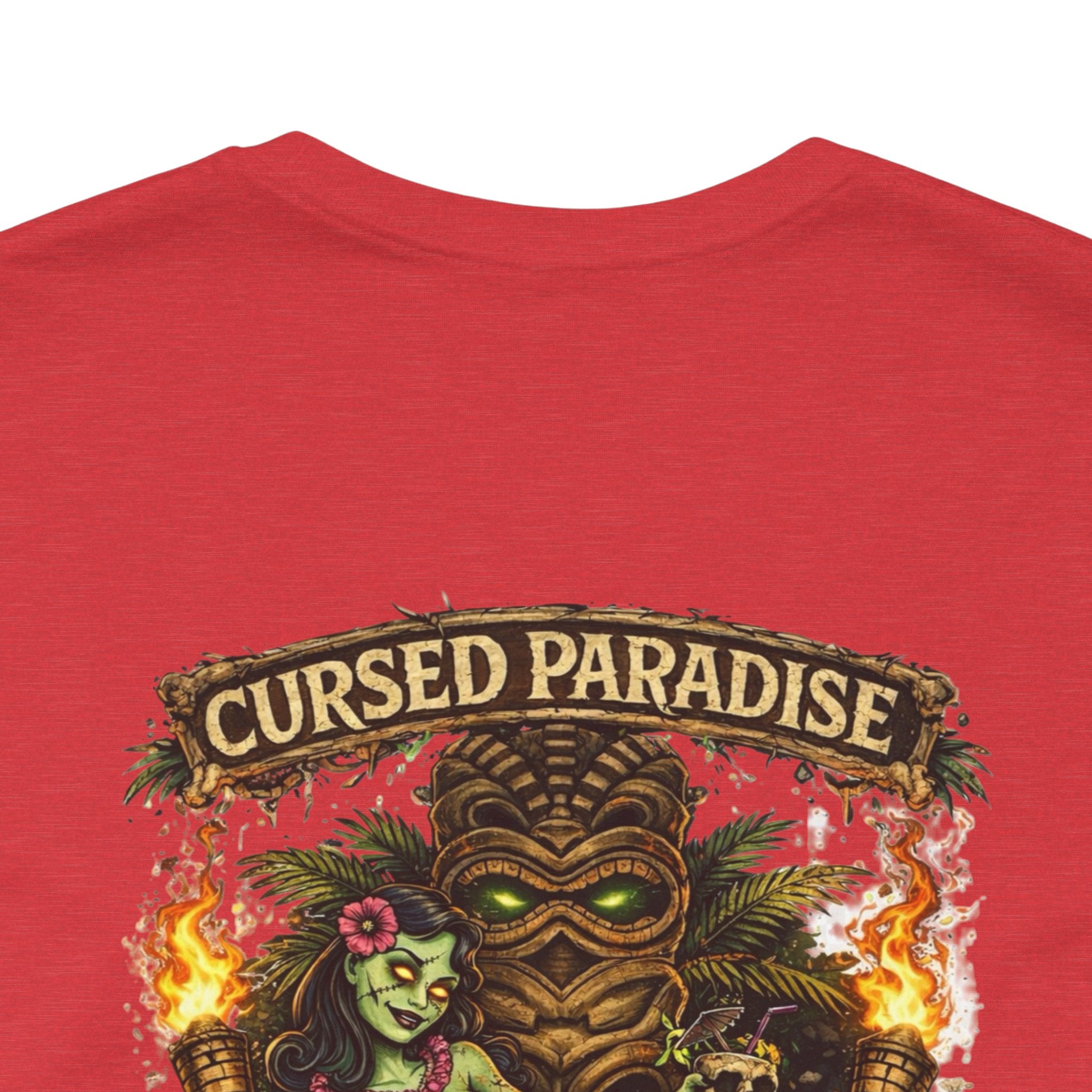 Cursed Paradise T-Shirt — Tropical Tiki Skull Graphic Tee