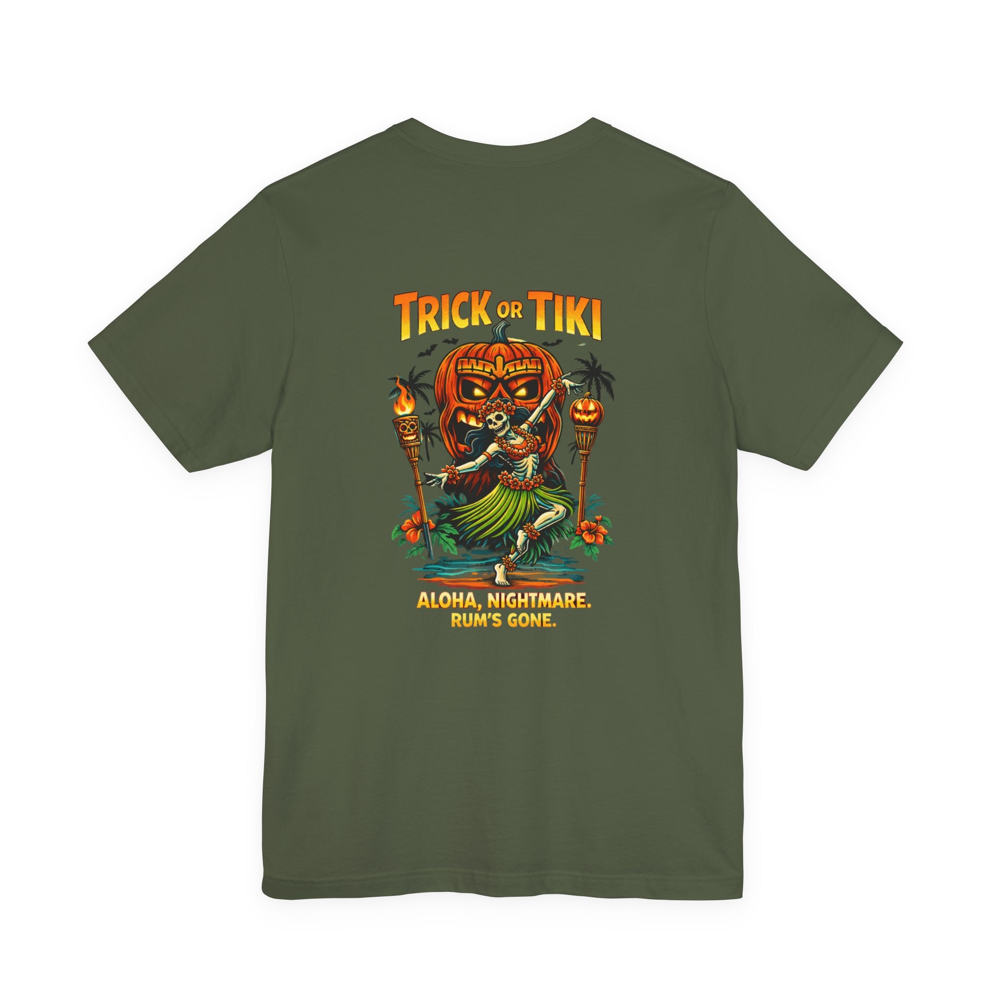 Trick or Tiki Halloween T‑Shirt — Aloha Nightmare Rum’s Gone