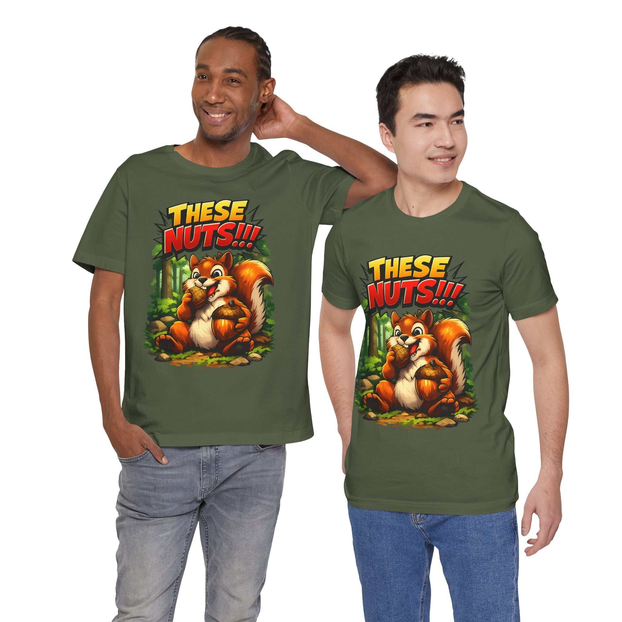 Graphic T-Shirt - Playful Squirrel Woodland Design for Casual Wear