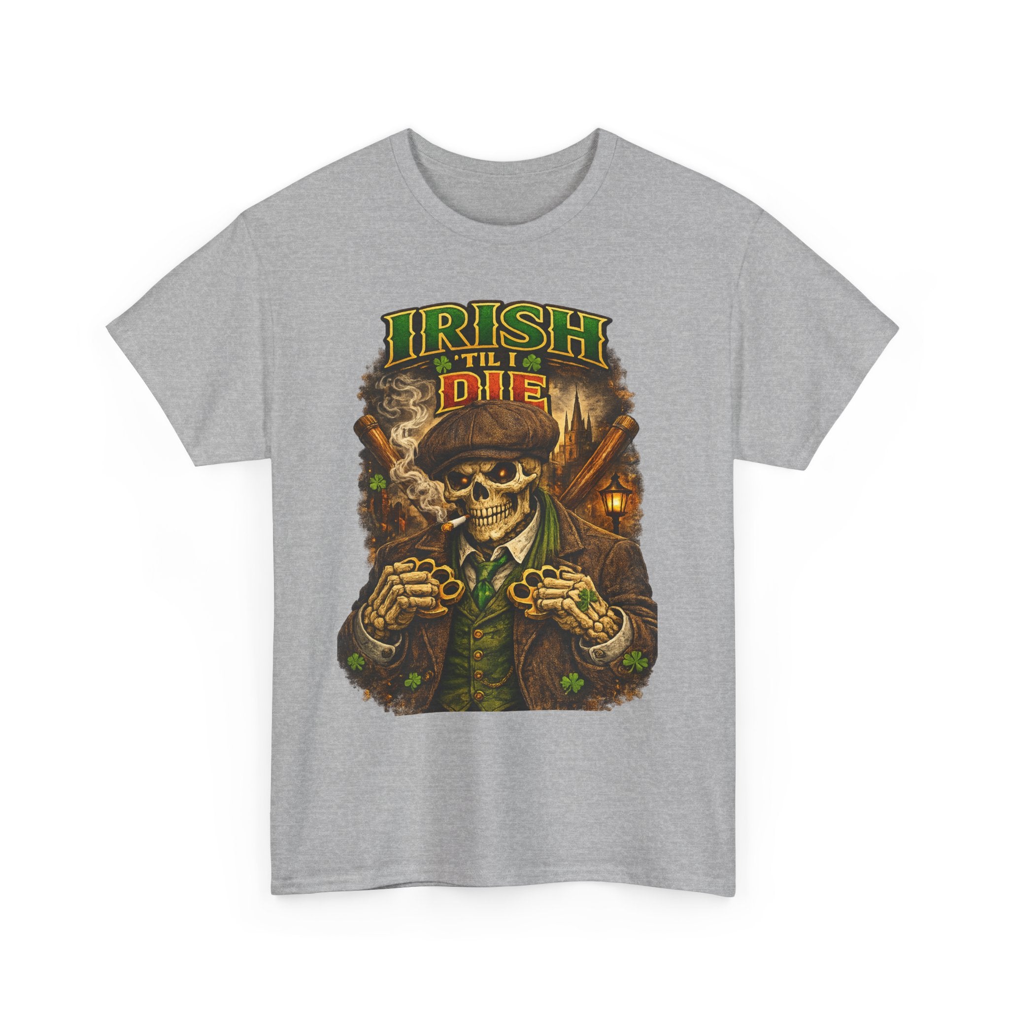 Irish 'Til I Die Skull T-Shirt — St. Patrick's Day Celtic Skeleton Tee