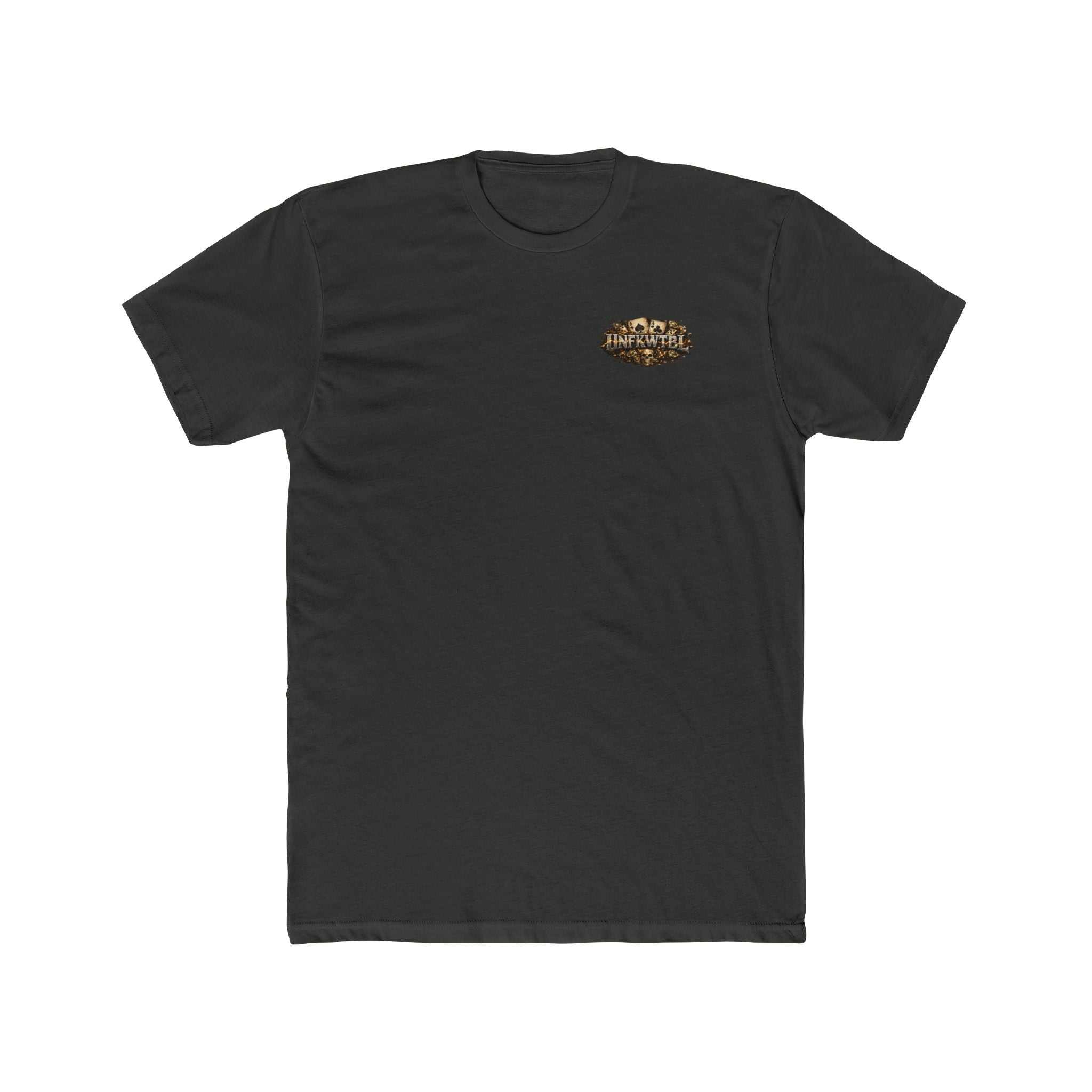 Crew Tee — Vintage Lucky Charm Graphic (Ace Cards, Skull & Banner)
