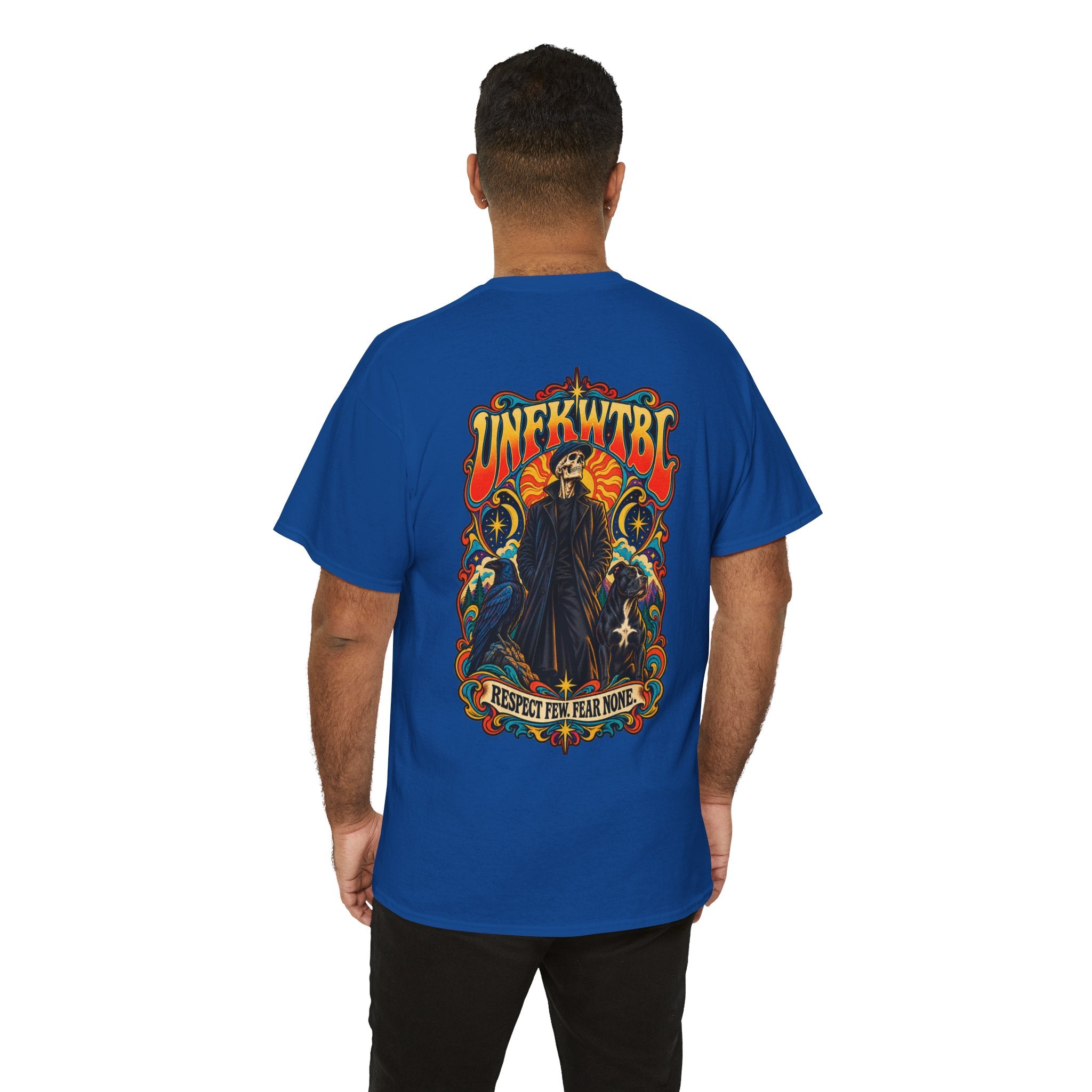 Respect Few. Fear None. Cloaked Figure Graphic Tee