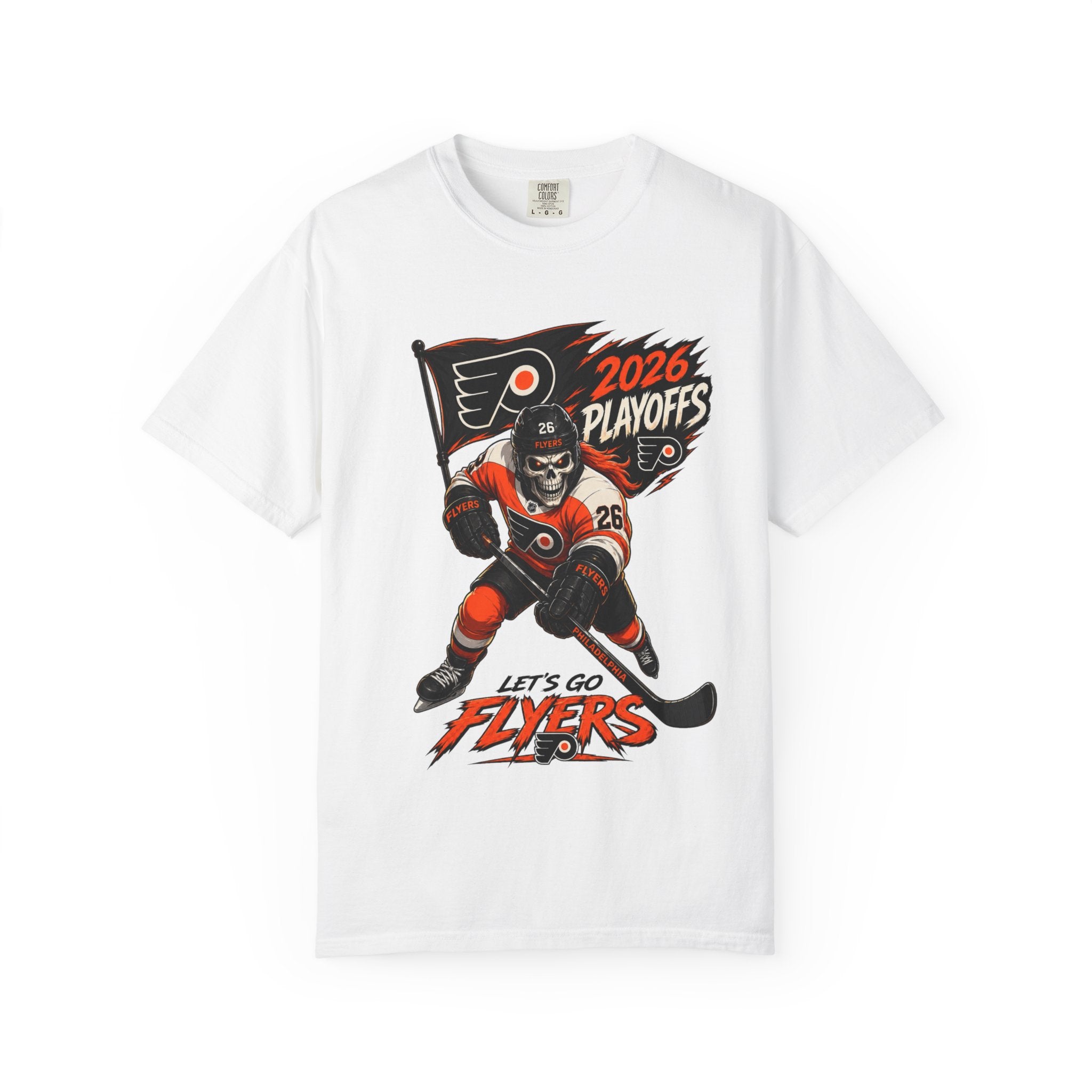 Flyers 2026 Playoffs Hockey T-Shirt — 'Let's Go Flyers' Vintage Skate Design