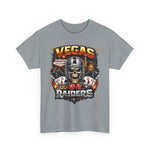 Vegas Raiders Skull Tee — Casino Poker Helmet Design