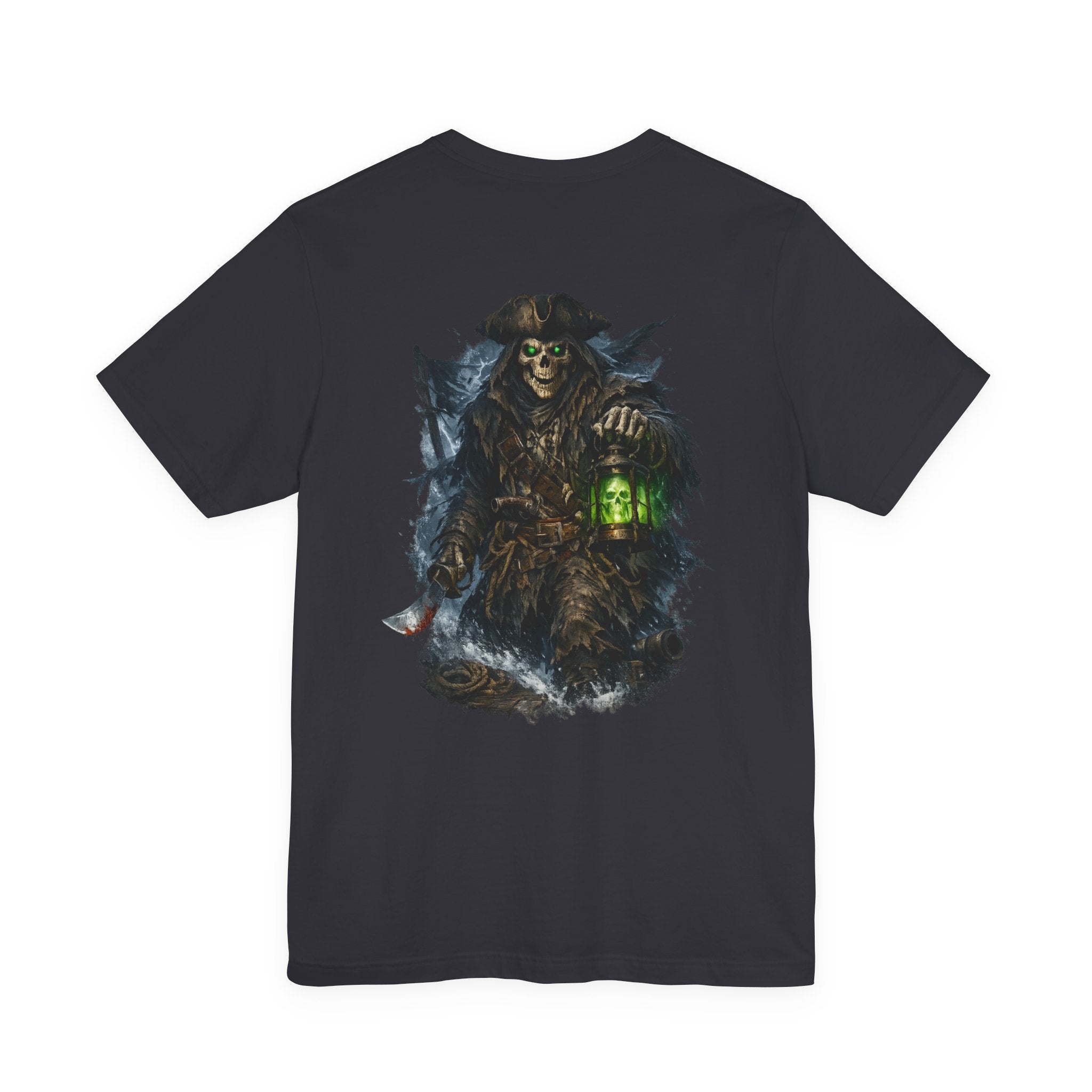 Grim Lantern Skull Tee — Gothic Horror Graphic T-Shirt