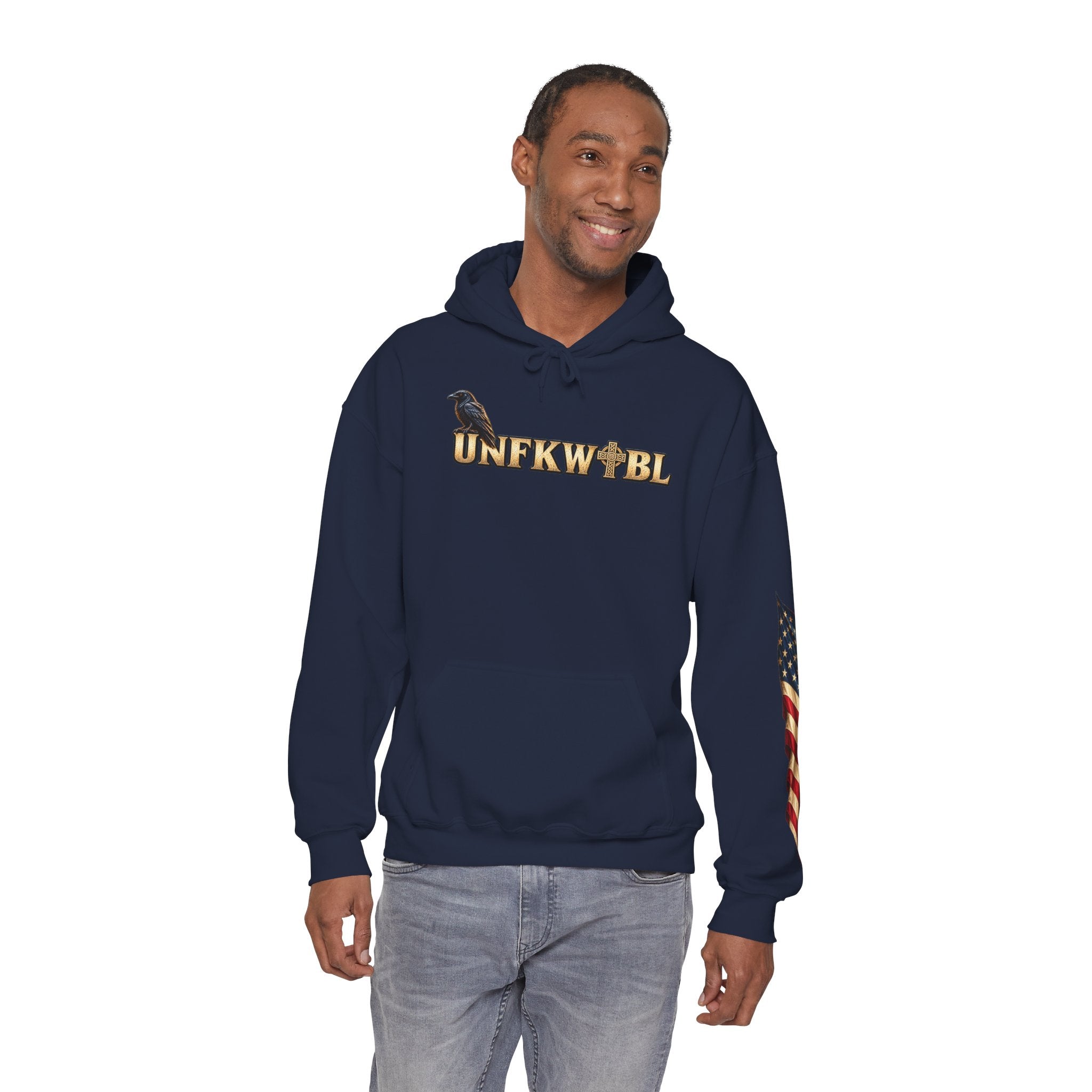 UNFKWTBL The Watcher Raven & Celtic Cross Hoodie