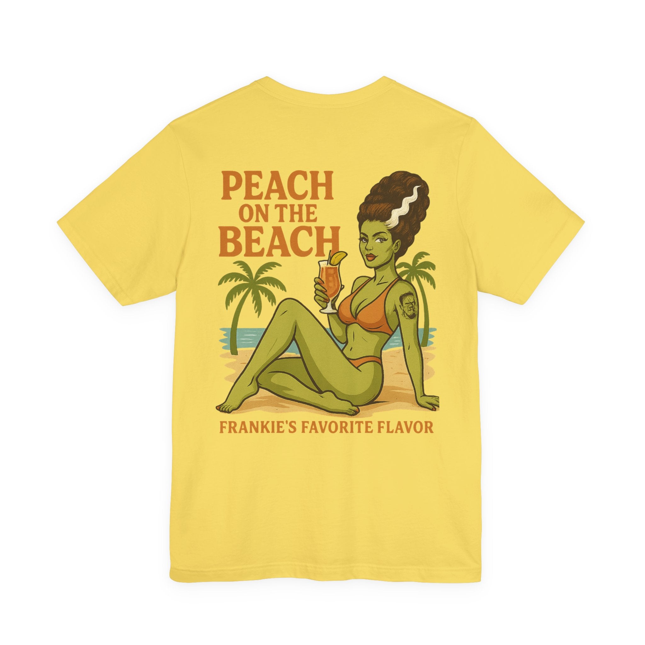 Peach on the Beach T-Shirt — Frankie’s Favorite Flavor Vintage Pinup Beach Tee
