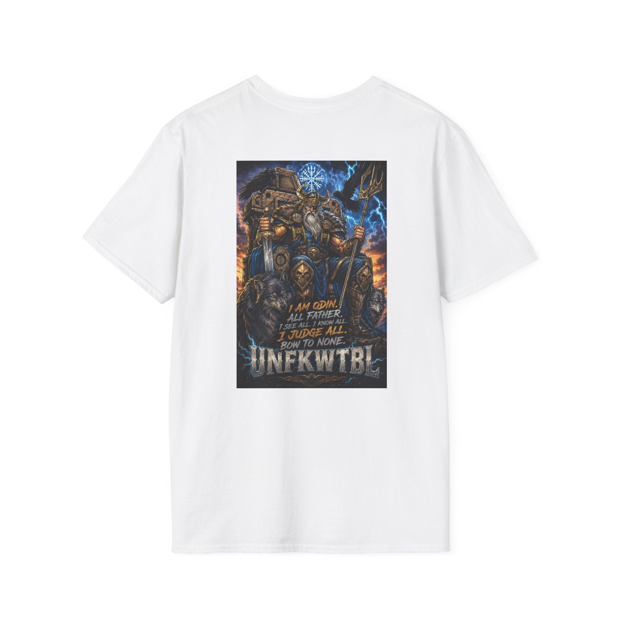 Odin Viking Wolf Crest T-Shirt — 'UNFKWTBL' Graphic Tee
