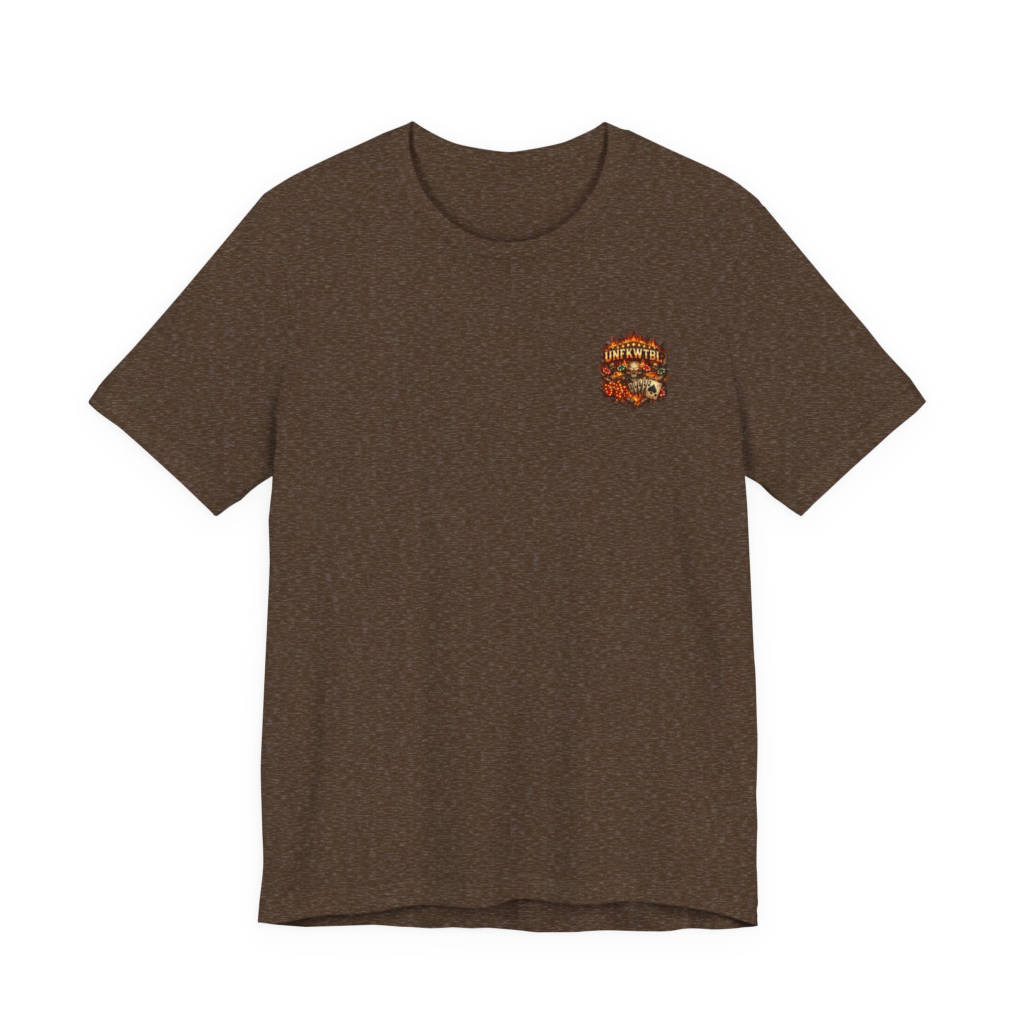 Devil Poker Tee — Fiery Demon Back Graphic T-Shirt