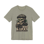 Dead & Lucky Skull Tee with vintage skull graphic and 