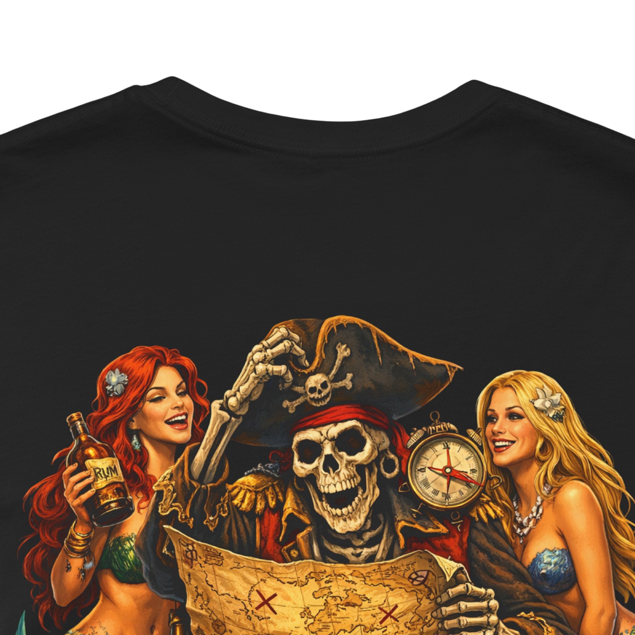 Pirate Skull Treasure Tee – "Trust the Rum Not the Plan"